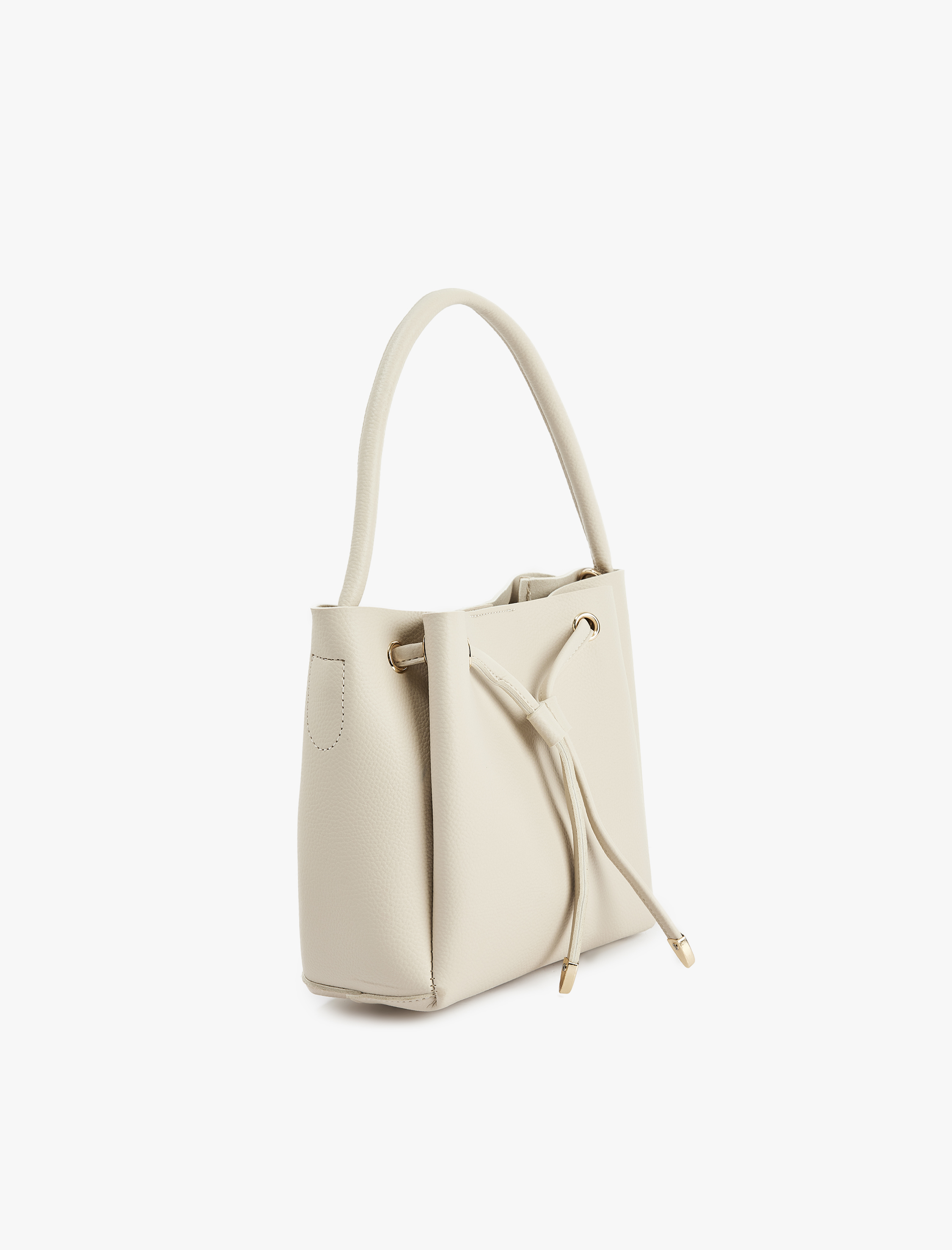  Kadın Suni Deri Büzgülü Metal Aksesuarlı Askılı Çapraz Çanta