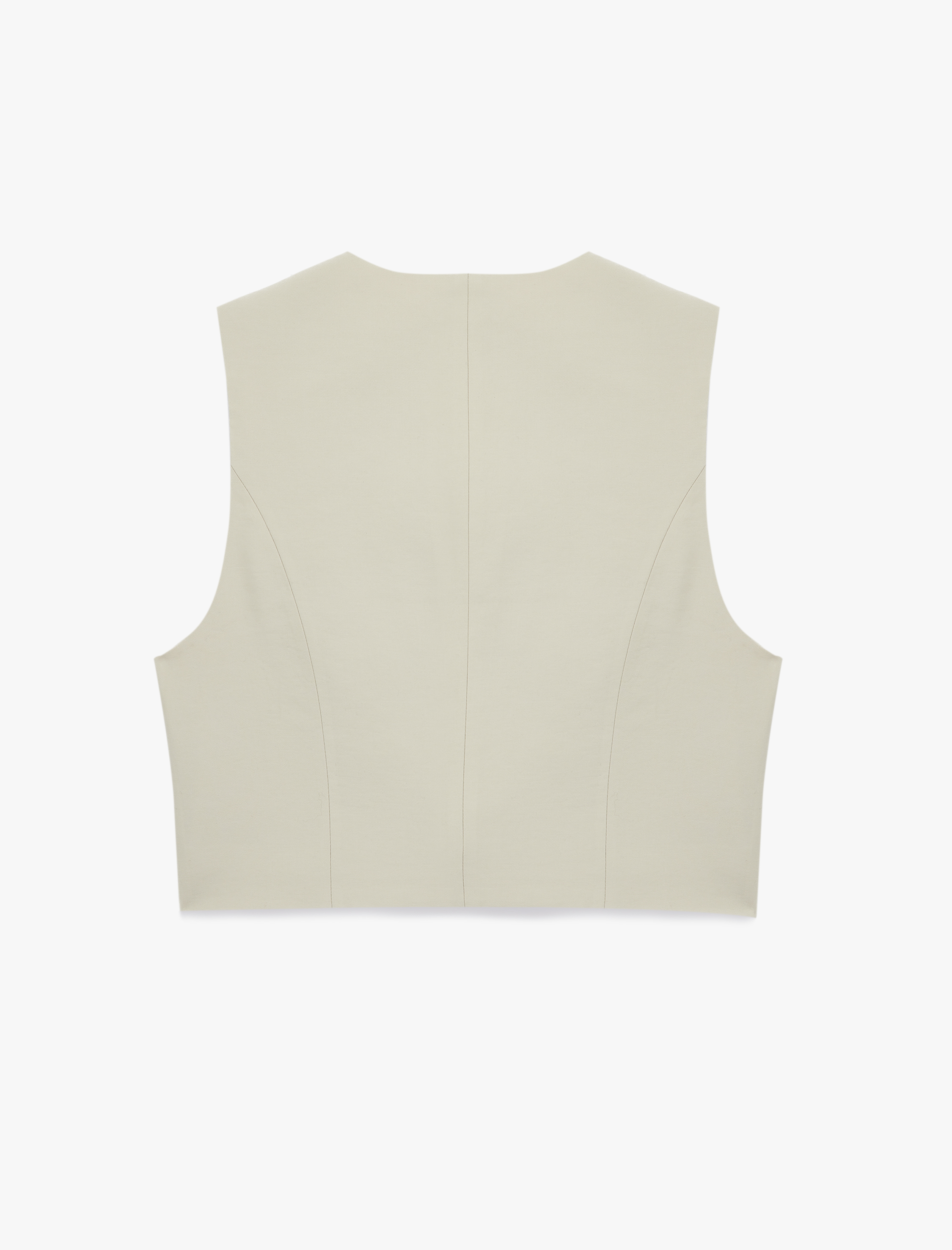   Viskon Kupro Kumaş Asimetrik Kruvaze Crop Yelek