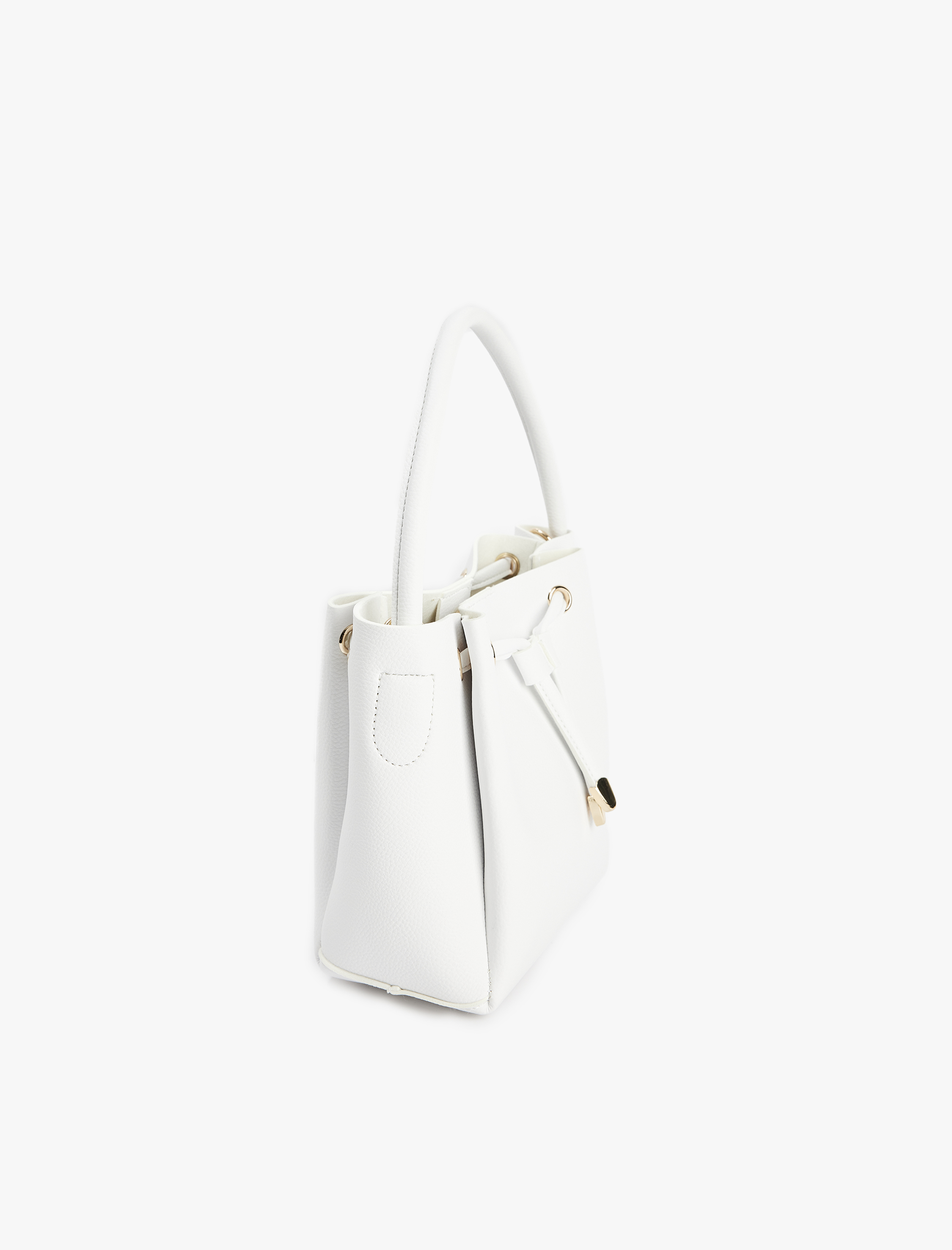  Kadın Suni Deri Büzgülü Metal Aksesuarlı Askılı Çapraz Çanta