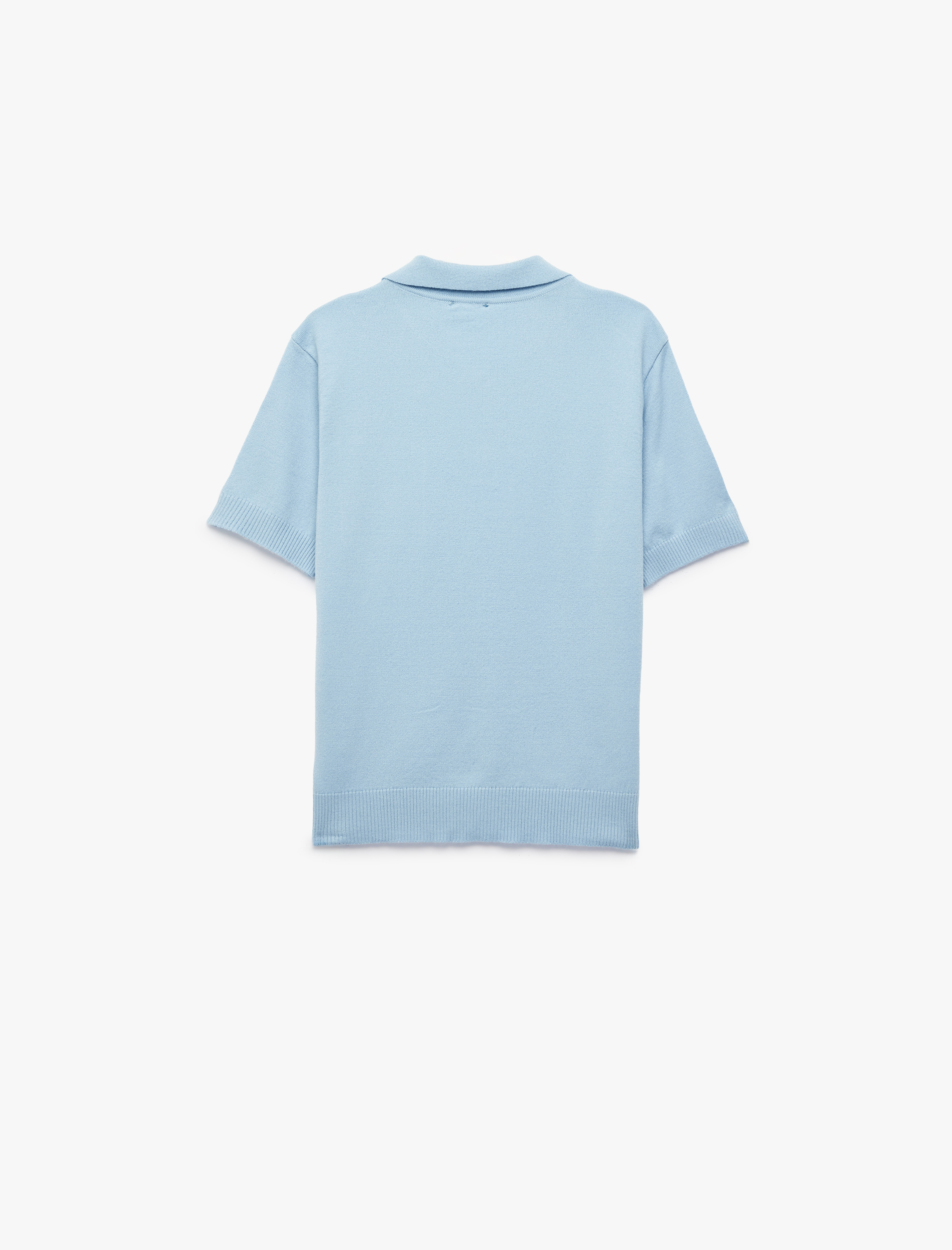  Erkek Çocuk Kısa Kollu Cep Detaylı Düğmeli Polo Yaka Triko Tişört