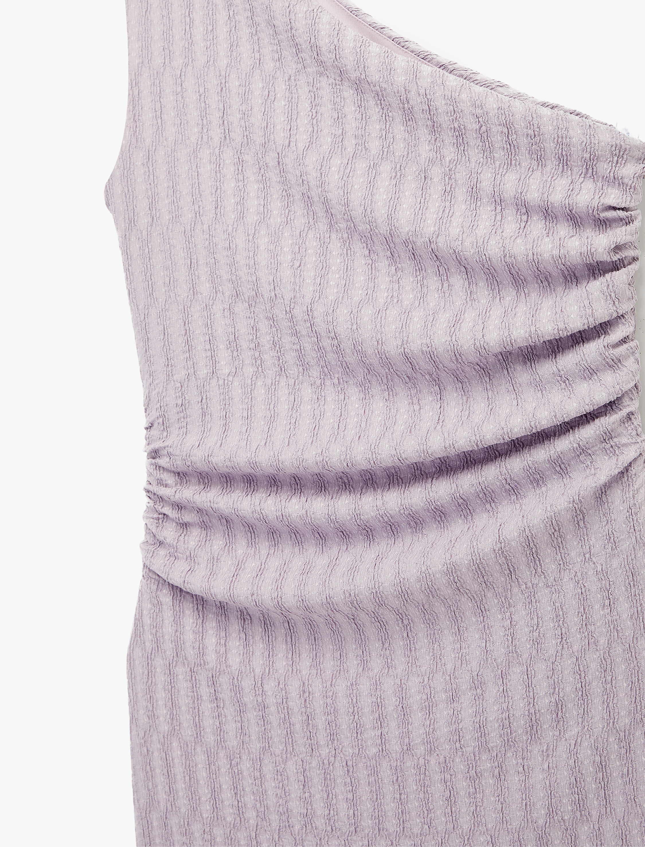   Tek Omuz Kolsuz Slim Fit Bürümcük Uzun Elbise