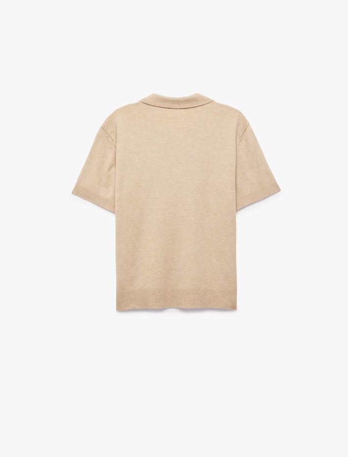 Erkek Çocuk Kısa Kollu Cep Detaylı Düğmeli Polo Yaka Triko Tişört