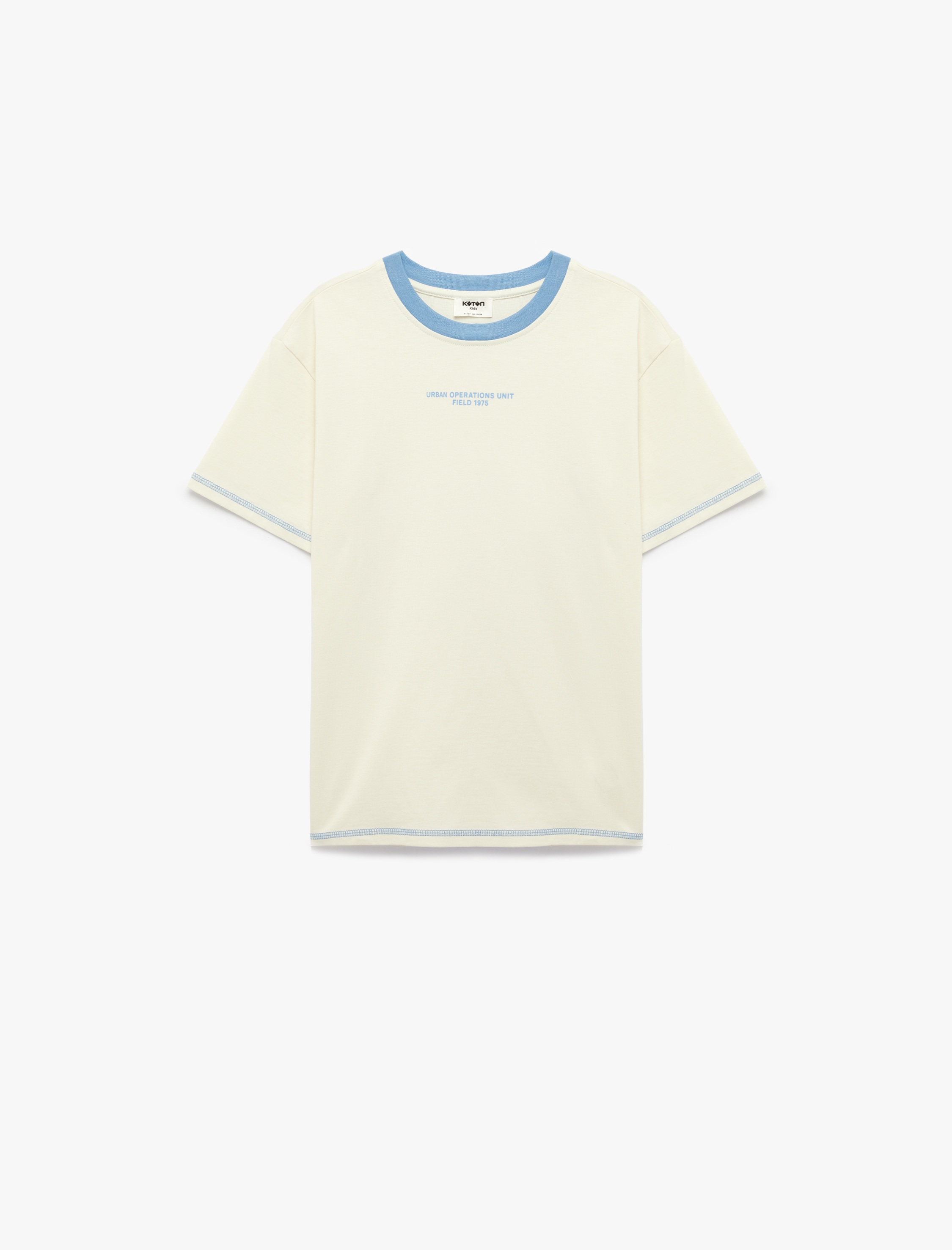  Erkek Çocuk Pamuklu Kısa Kollu Bisiklet Yaka Oversize Baskılı Tişört