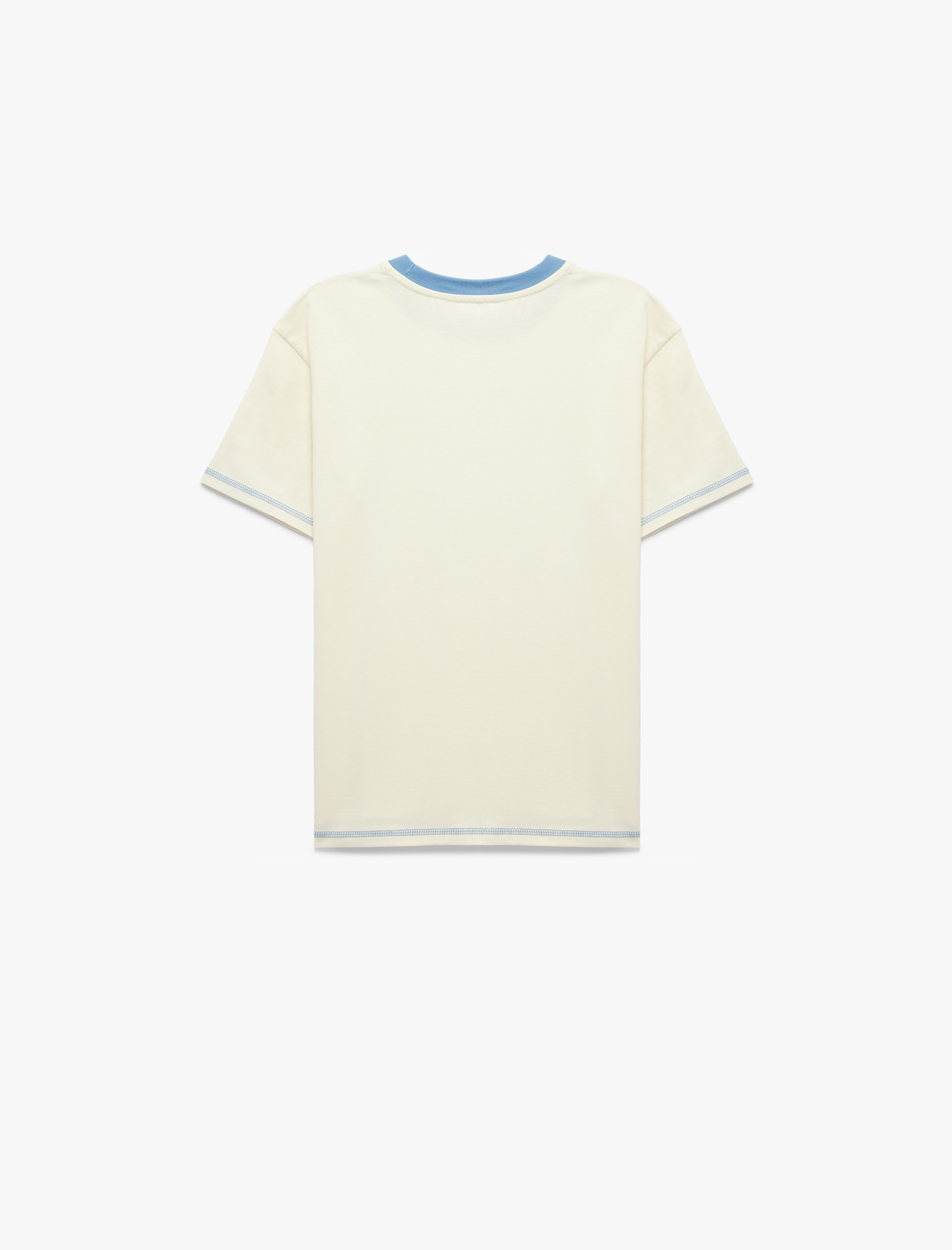  Erkek Çocuk Pamuklu Kısa Kollu Bisiklet Yaka Oversize Baskılı Tişört