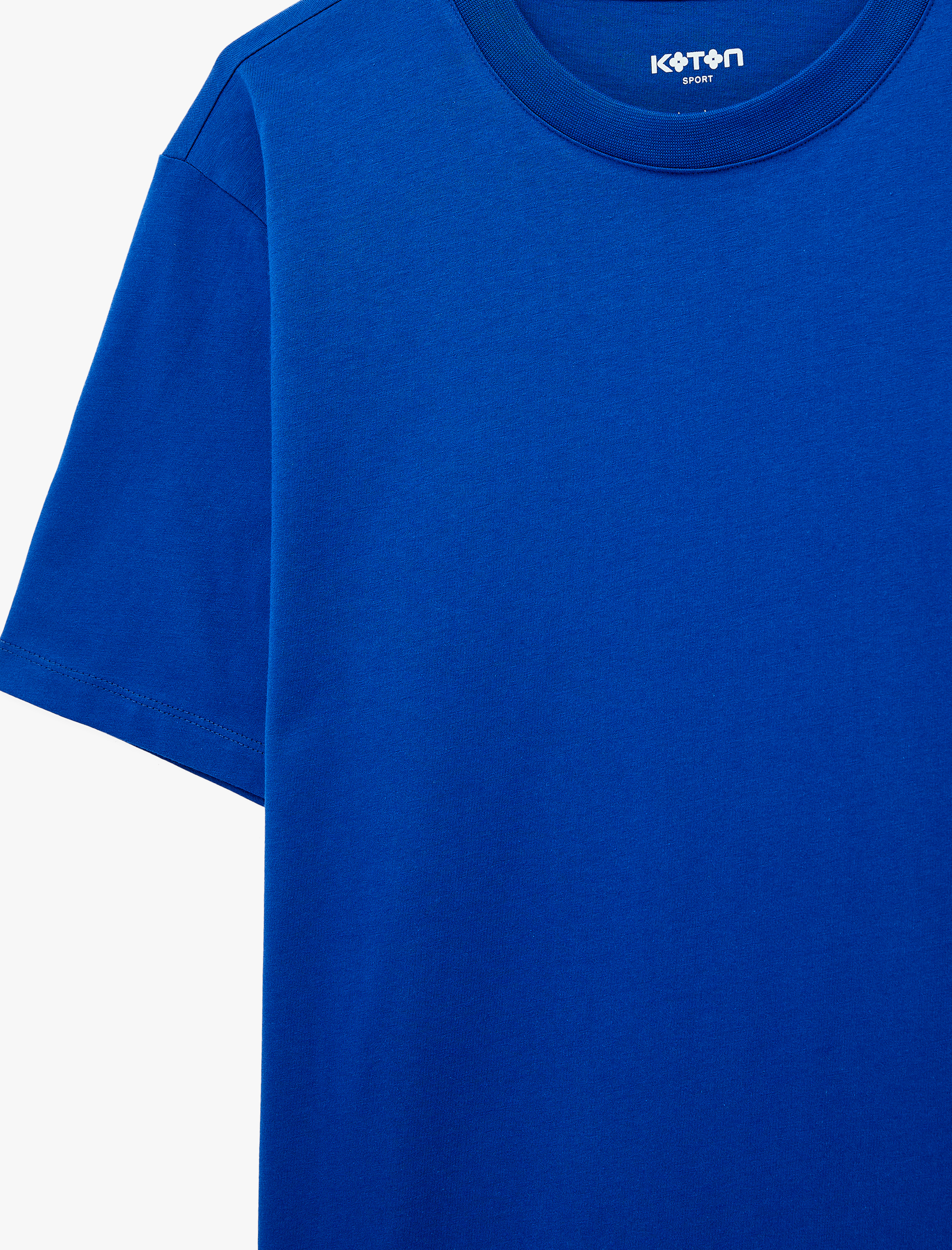   Regular Fit Kısa Kollu Pamuklu Bisiklet Yaka Basic Spor Tişört