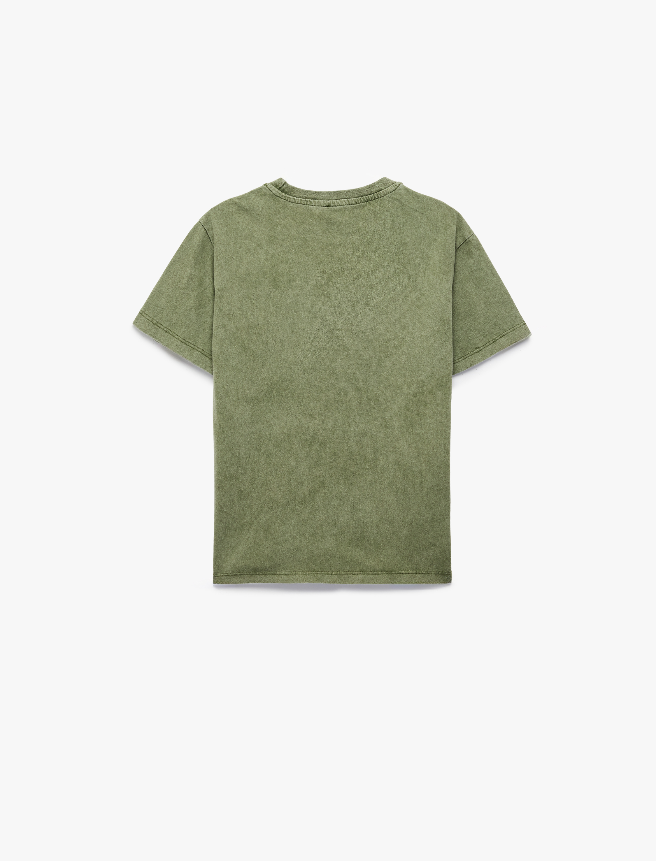  Erkek Çocuk Pamuklu Kısa Kollu Bisiklet Yaka Baskılı Oversize Tişört