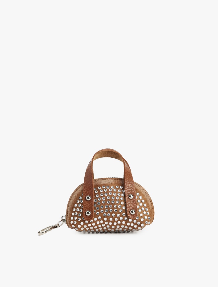 Kadın Metal Aksesuarlı Taşlı Mini Çanta
