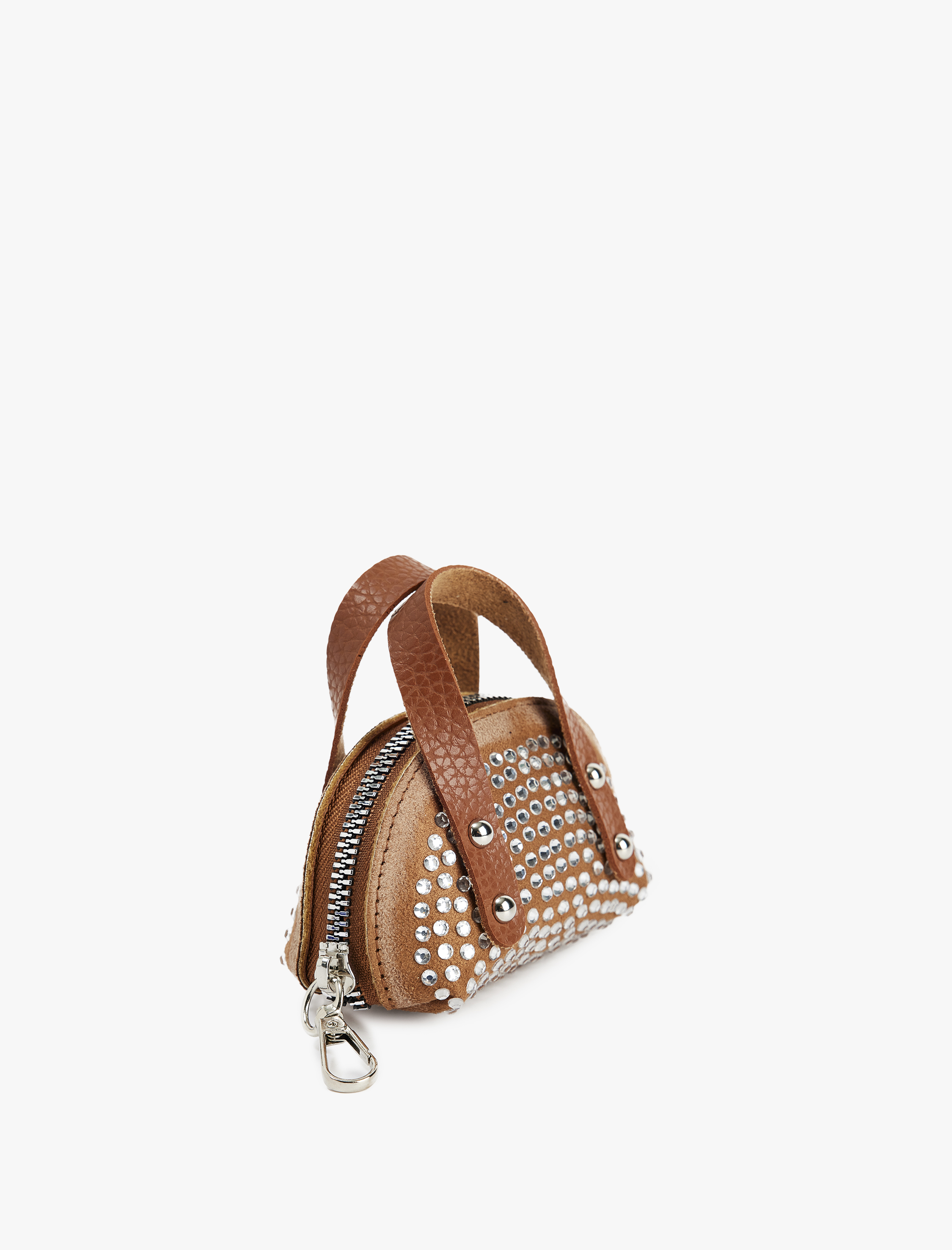  Kadın Metal Aksesuarlı Taşlı Mini Çanta