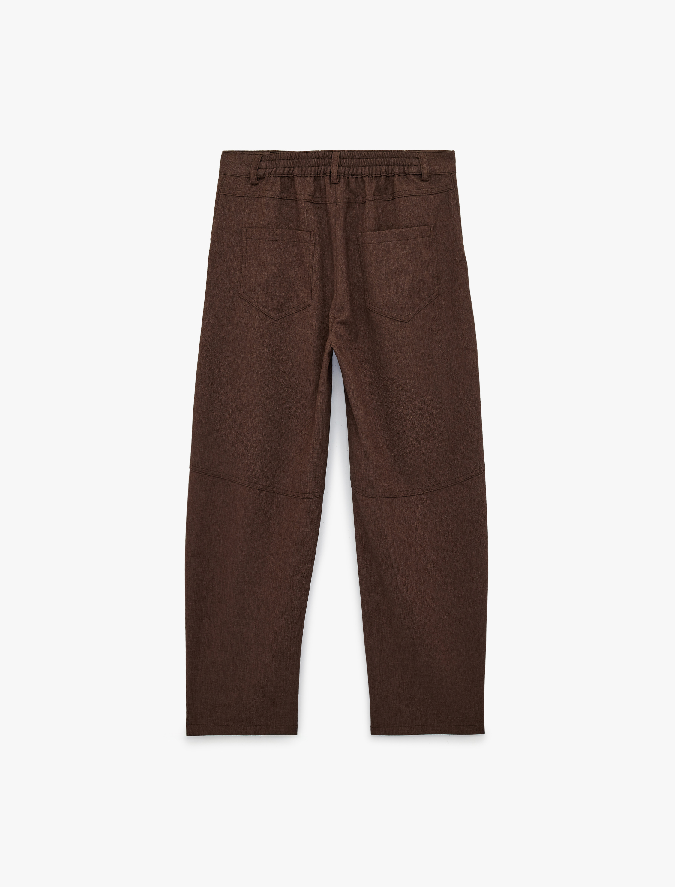   Armürlü Barrel Fit Kumaş Pantolon