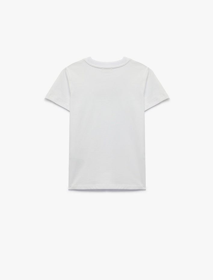 Erkek Çocuk Bisiklet Yaka Kısa Kollu Pamuklu Araba Baskılı Tişört