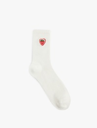 Çilek İşlemeli Soket Tenis Çorap