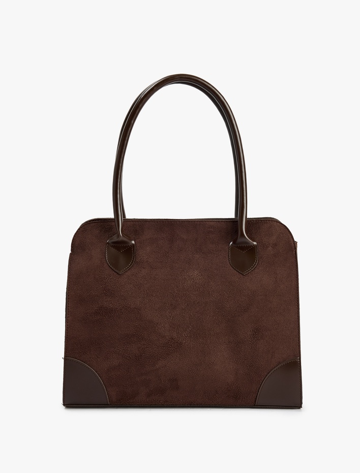 Kadın Suni Süet Saplı Tote Çanta