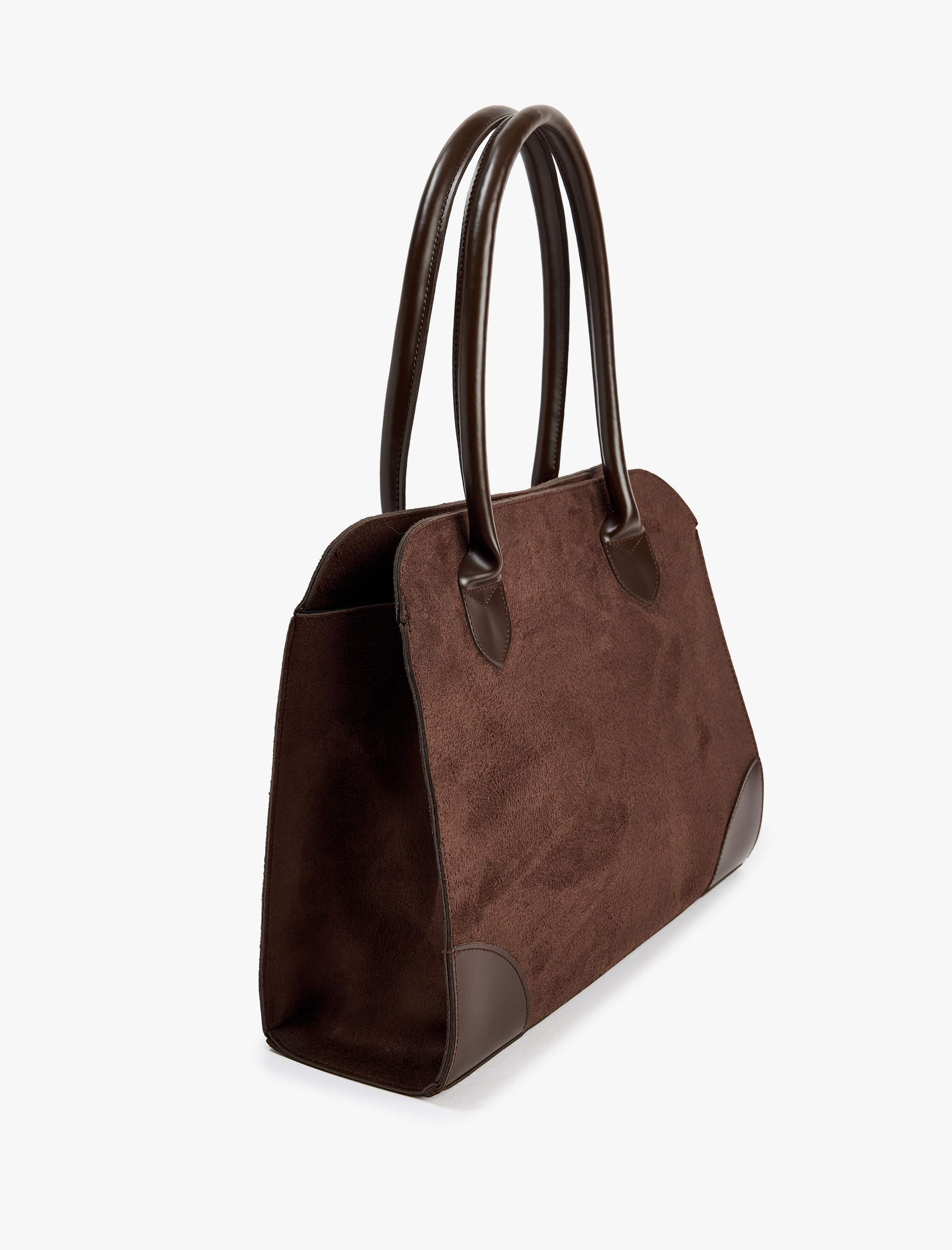  Kadın Suni Süet Saplı Tote Çanta