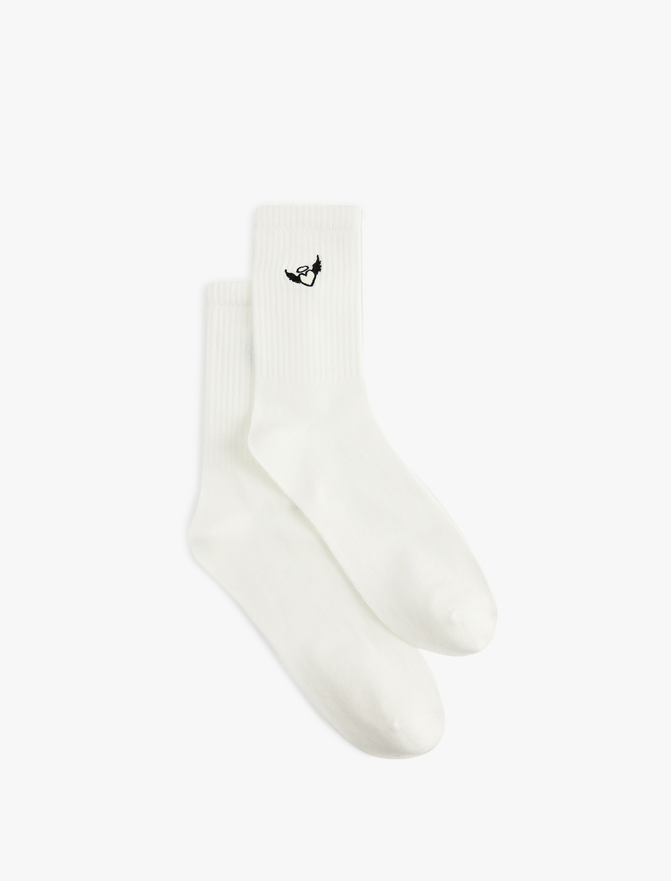  Kadın Kalp İşlemeli Soket Tenis Çorap