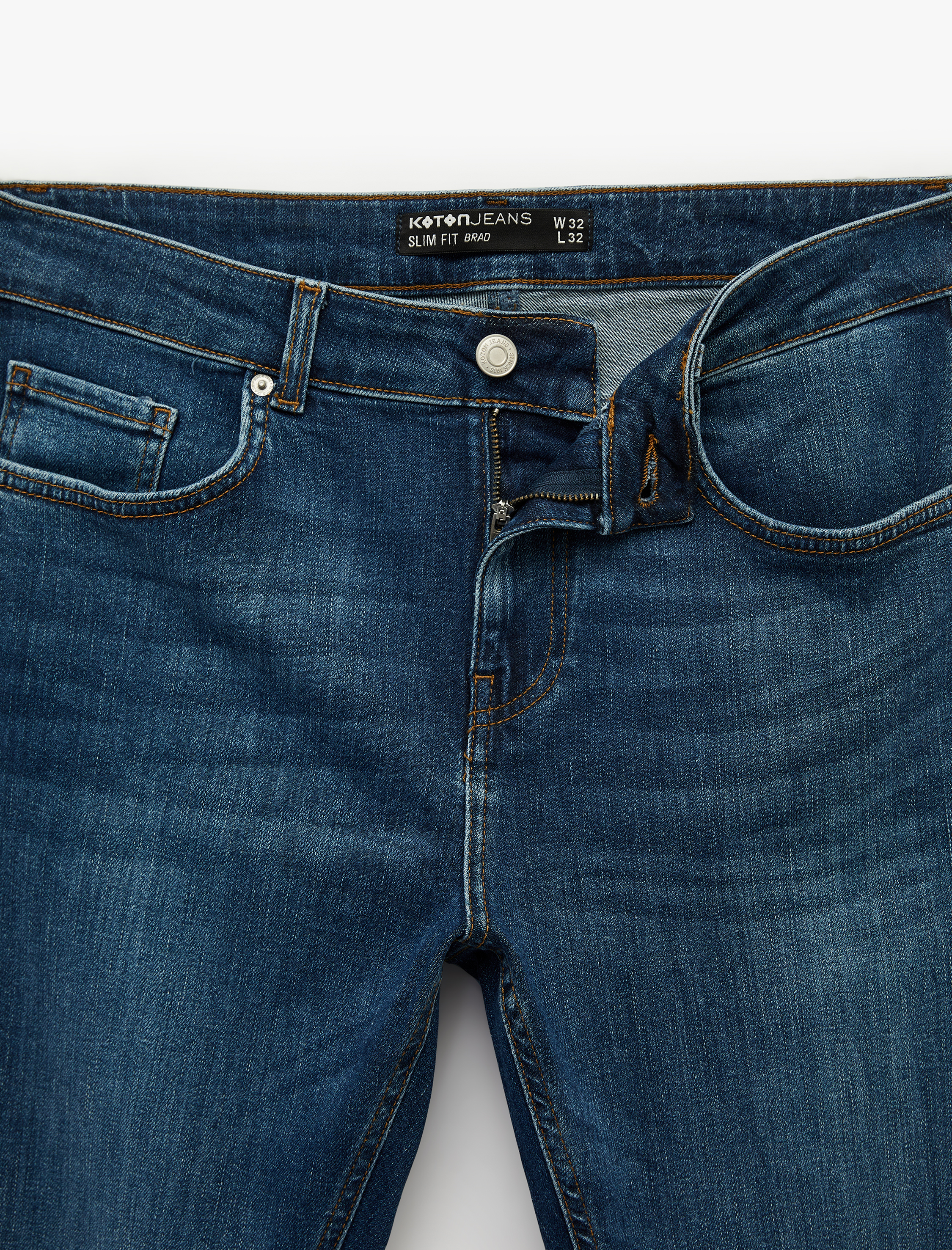   Normal Bel Pamuklu Slim Fit Jean Pantolon - Brad Jean