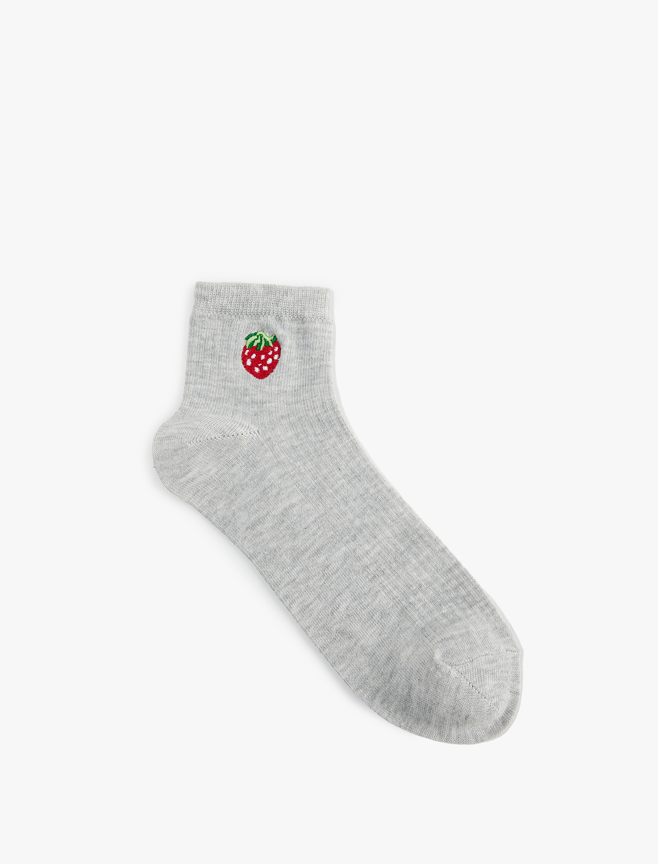  Kadın Çilek İşlemeli Soket Çorap