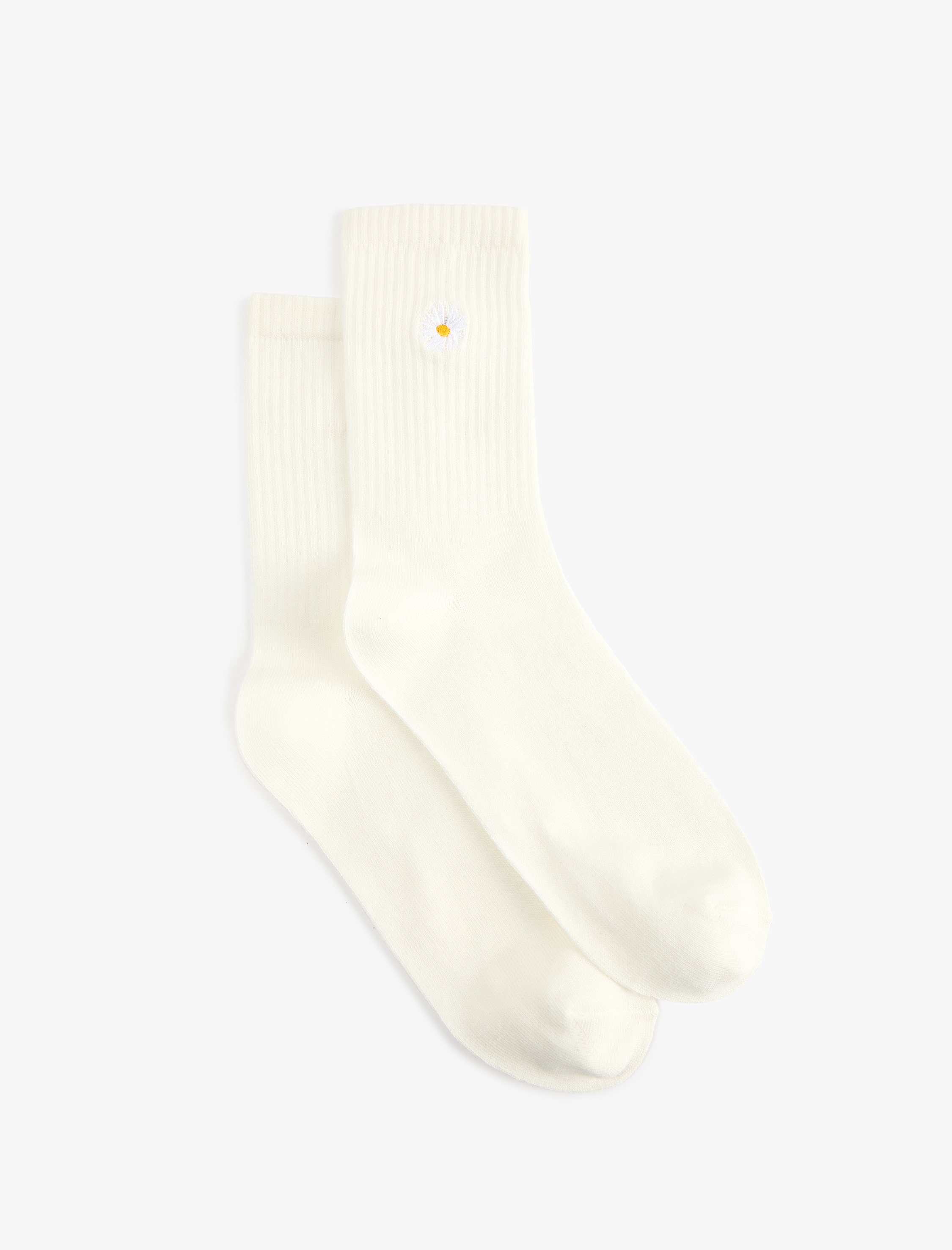  Kadın Papatya işlemeli Soket Çorap