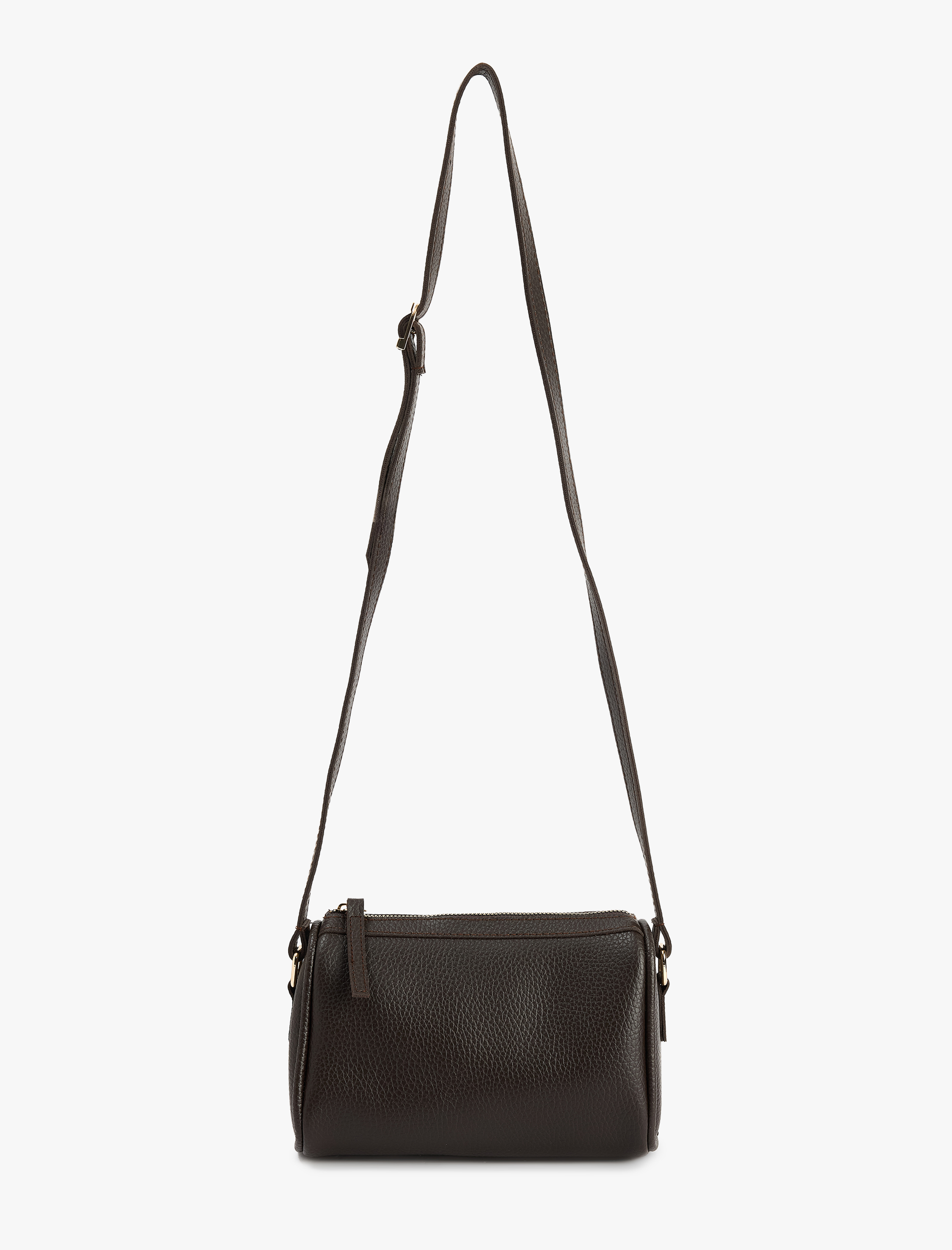  Kadın Metal Aksesuarlı Fermuarlı Suni Deri Çapraz Çanta