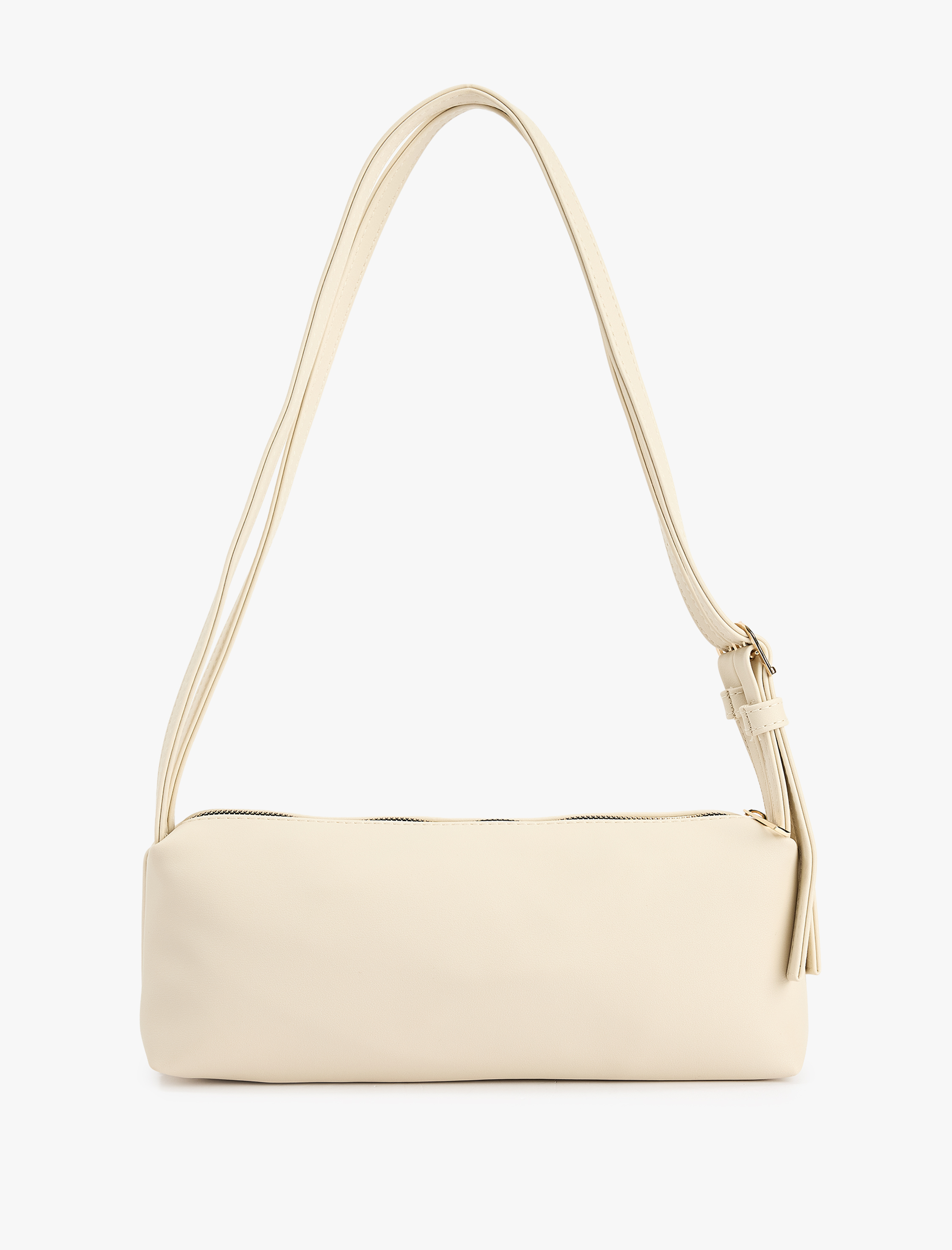  Kadın Suni Deri Askılı Fermuarlı Baget Çanta