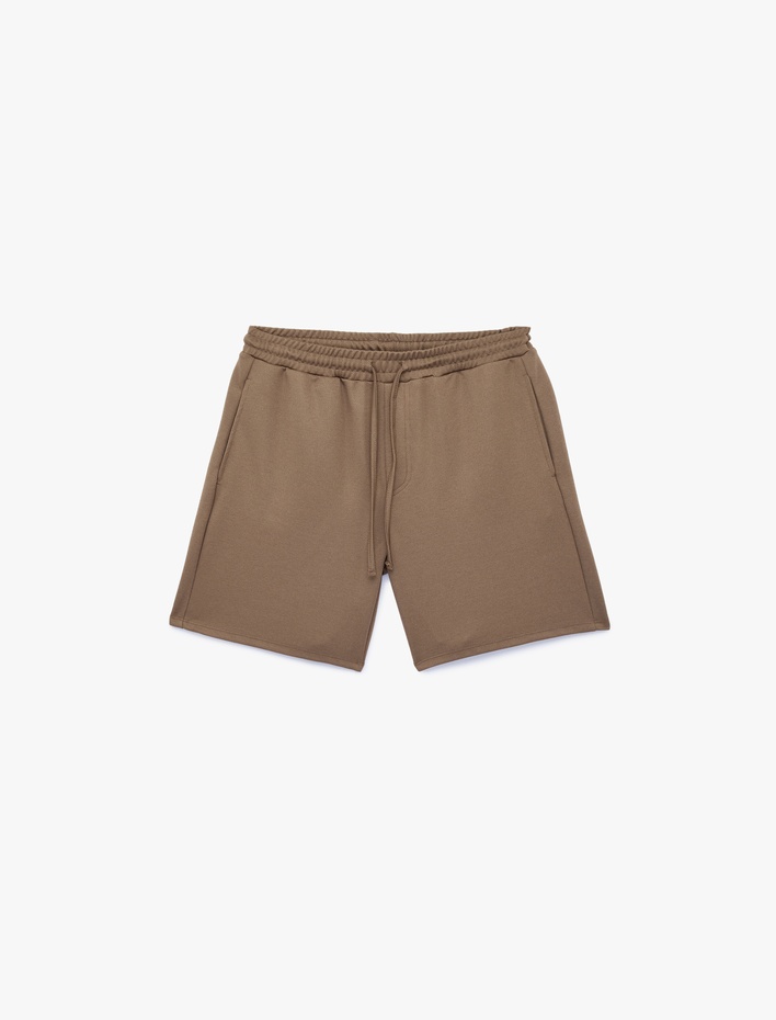  Rahat Kalıp Cepli Beli Bağcıklı Spor Şort