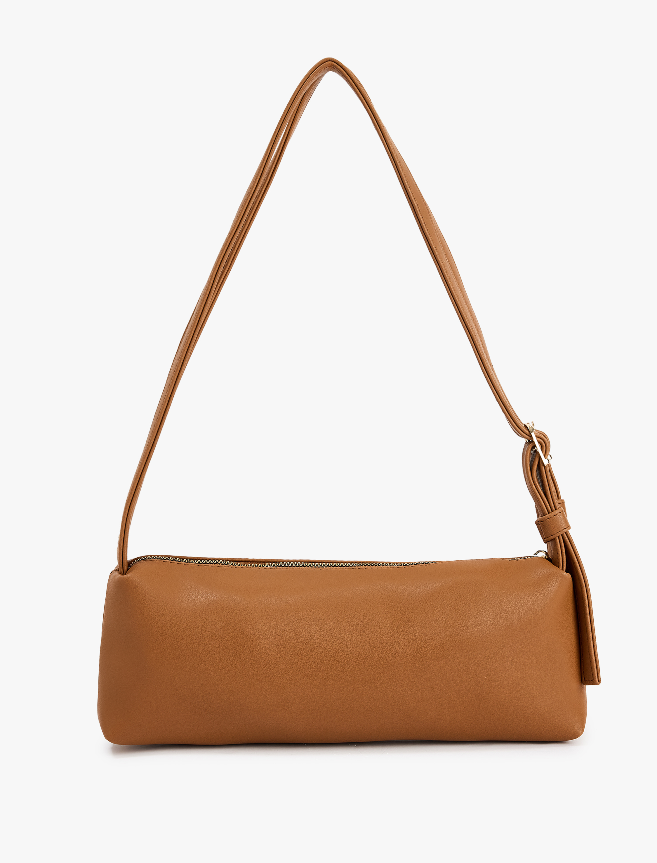  Kadın Suni Deri Askılı Fermuarlı Baget Çanta