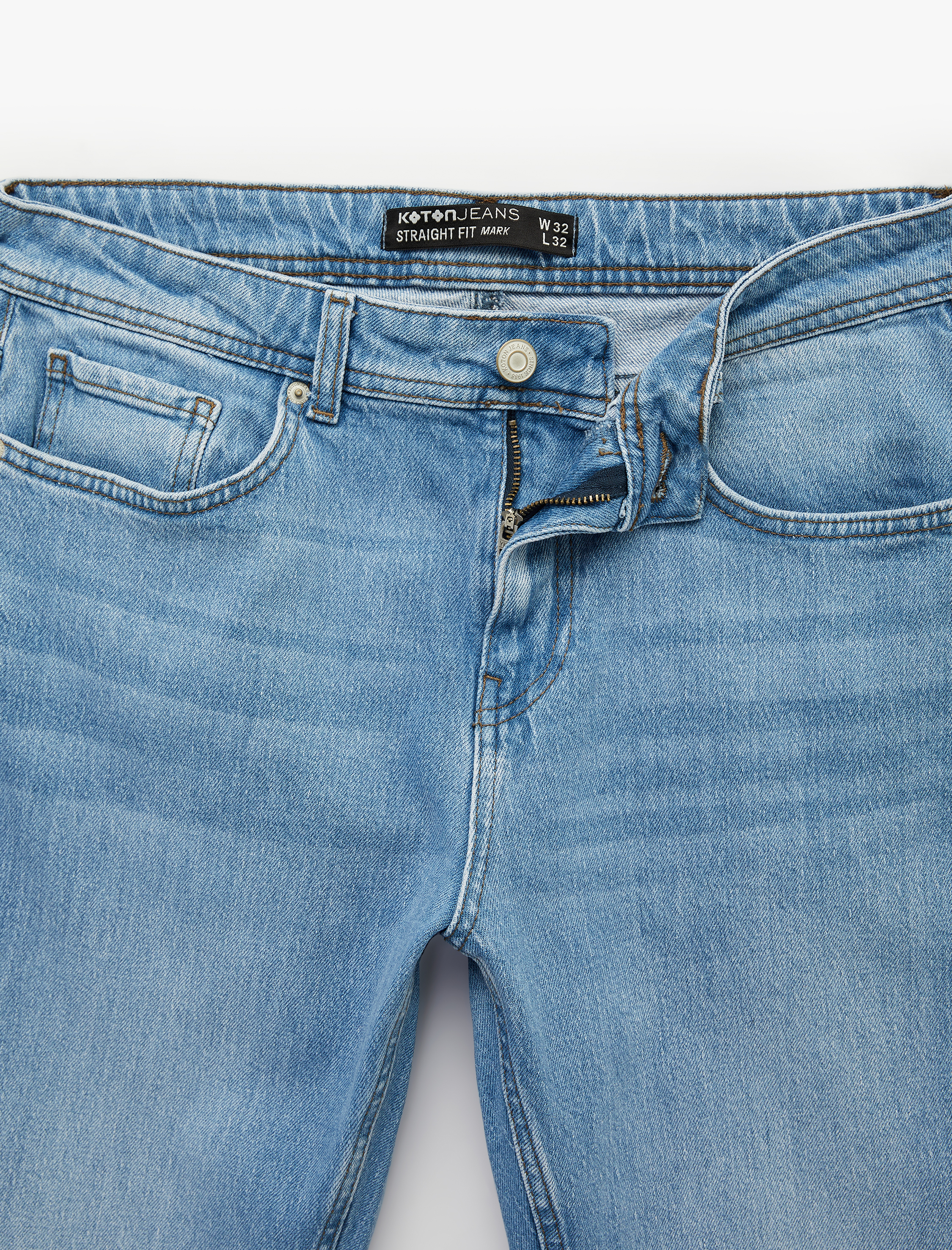   Normal Bel Pamuklu Straight Fit Jean Pantolon - Mark Jean