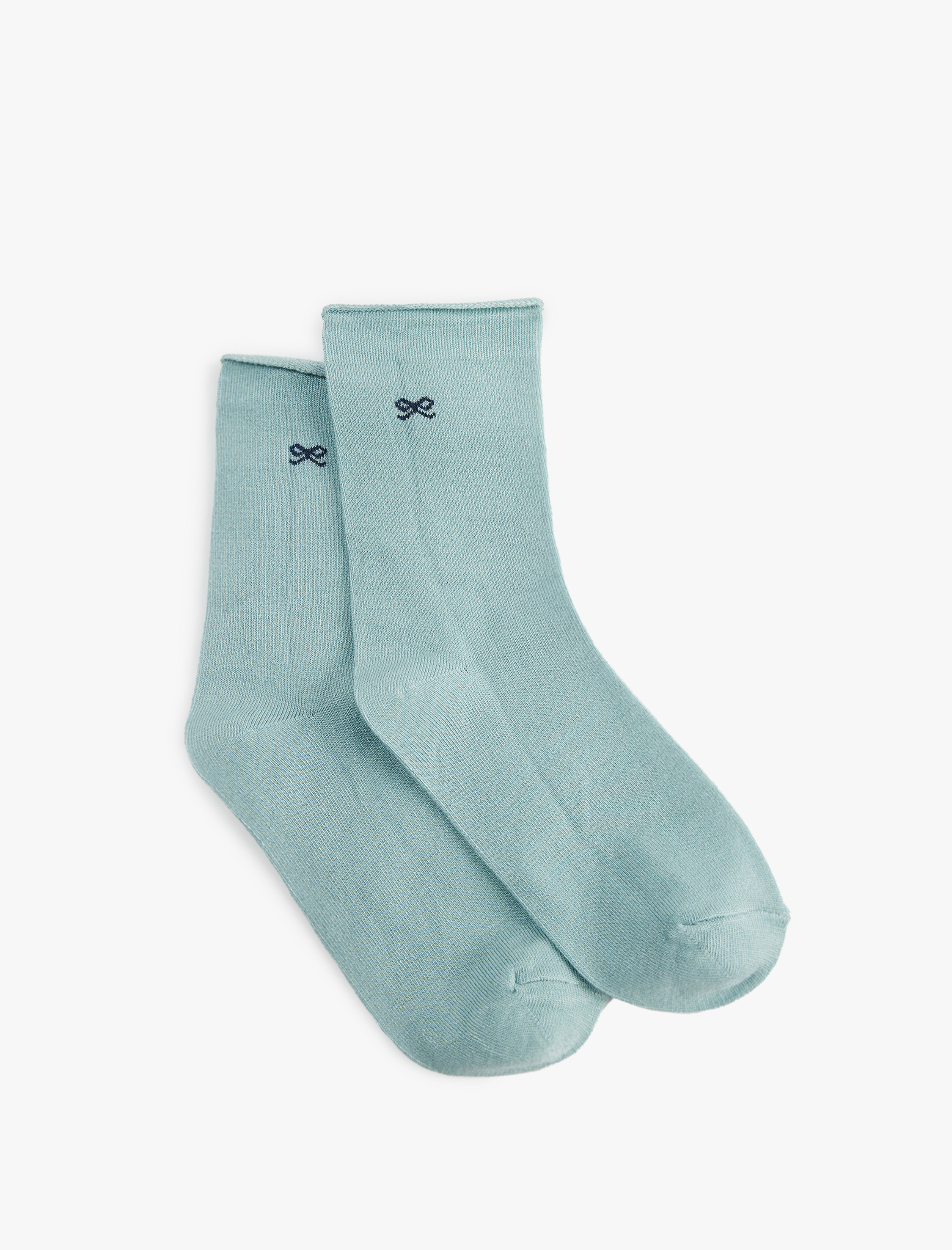  Kız Çocuk Kurdele Baskılı Viskon Soket Çorap