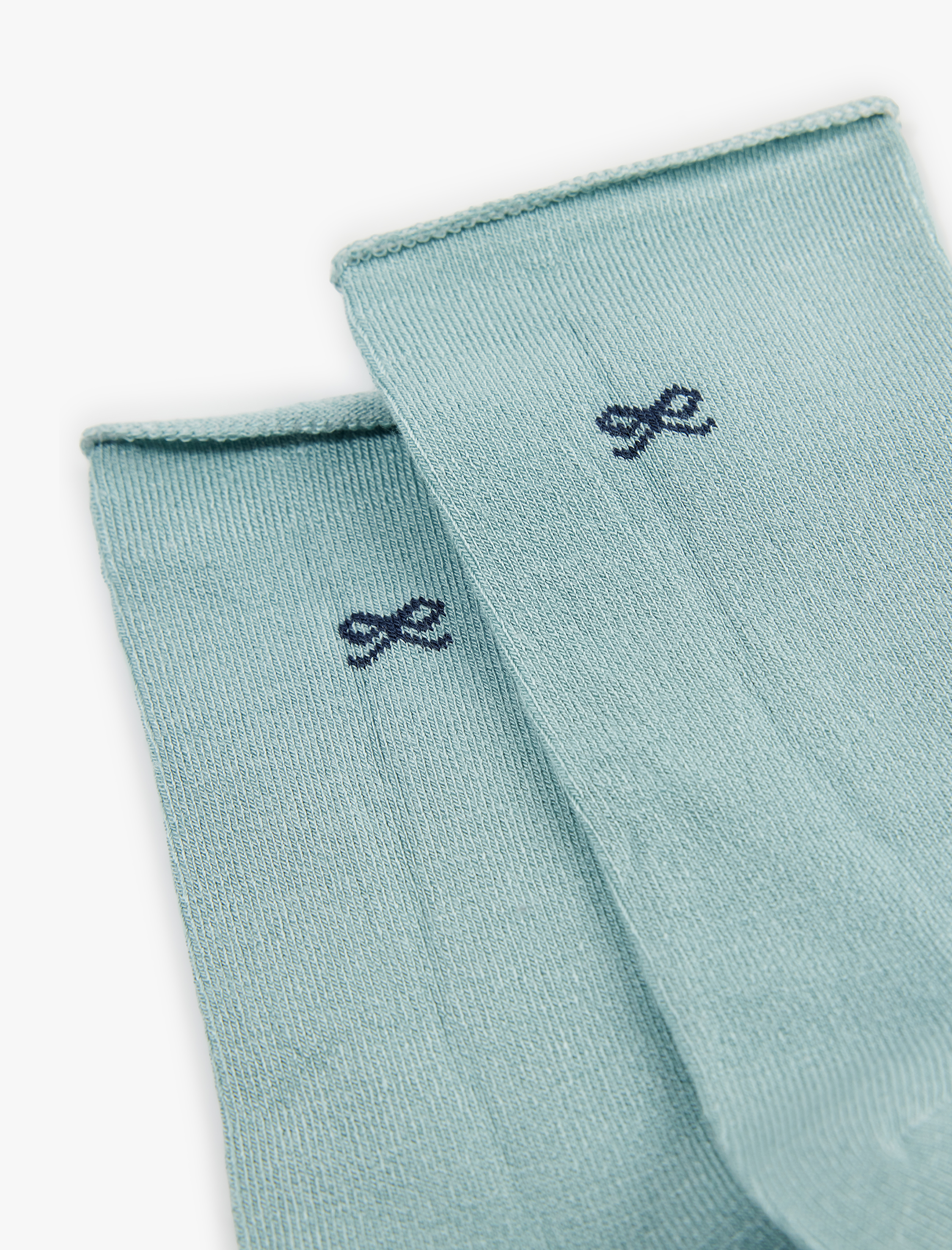  Kız Çocuk Kurdele Baskılı Viskon Soket Çorap