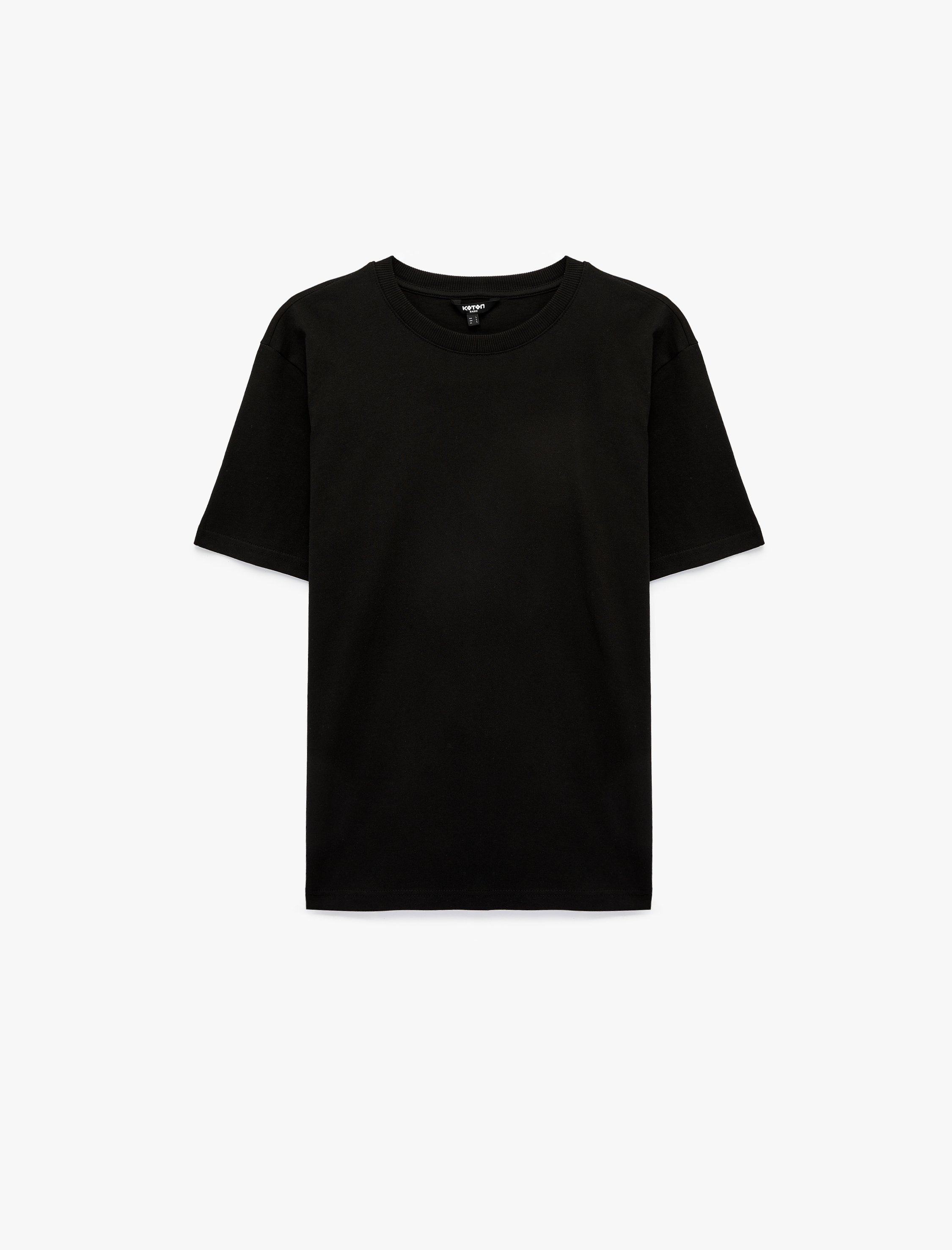   Regular Fit Bisiklet Yaka Pamuklu Basic Kısa Kollu Tişört