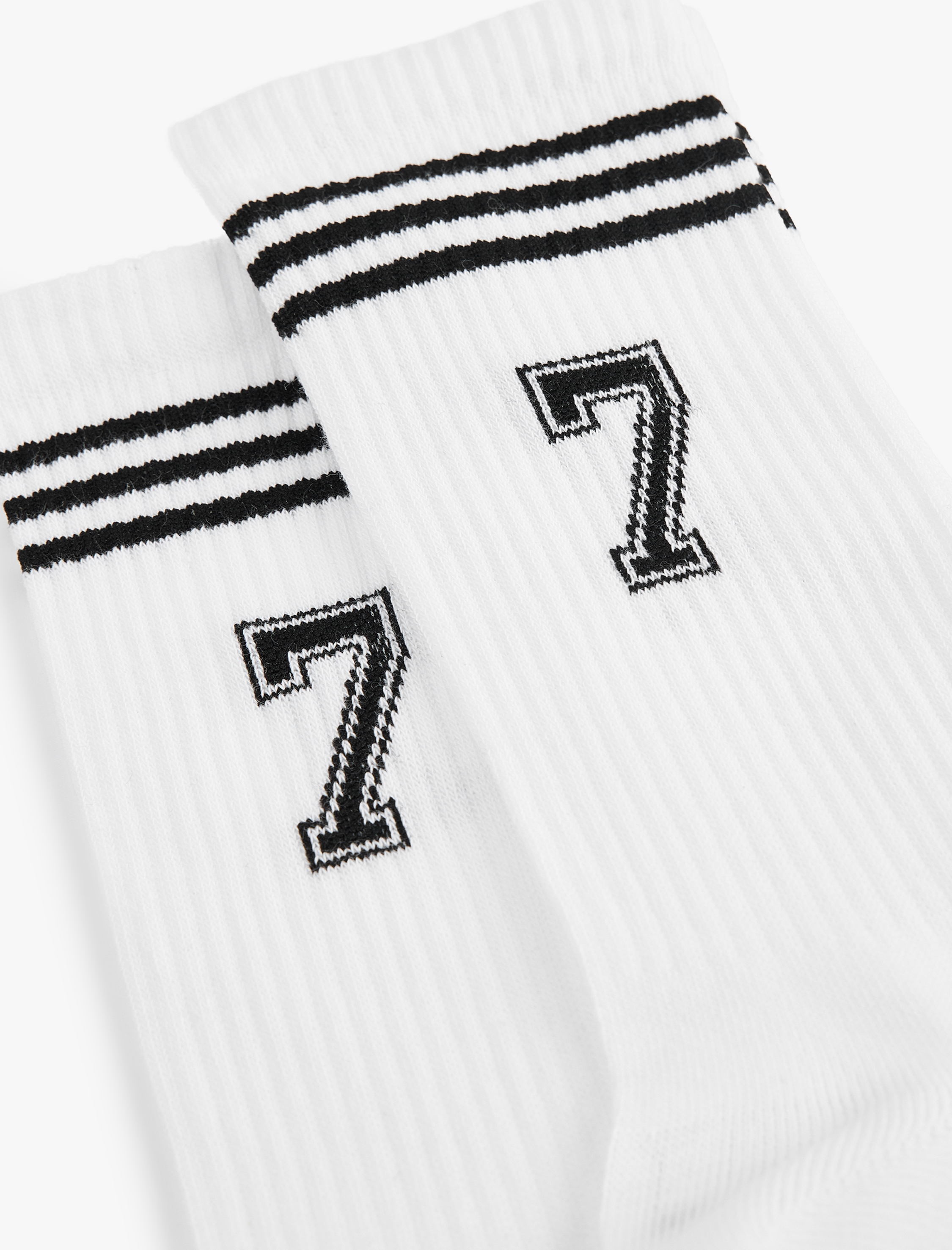  Erkek Sayı Baskılı Çizgili Soket Tenis Çorabı