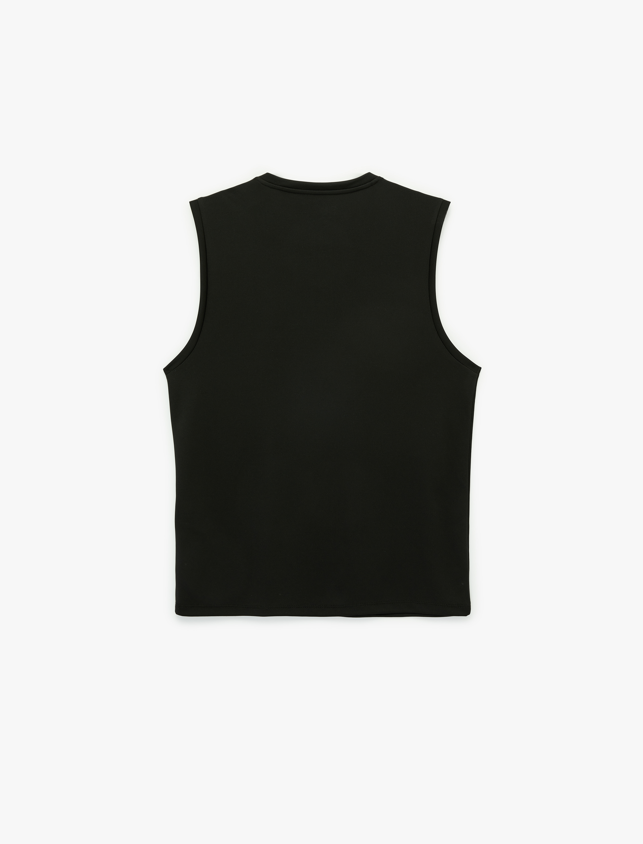   Regular Fit Kolsuz Bisiklet Yaka Baskılı Spor Atleti