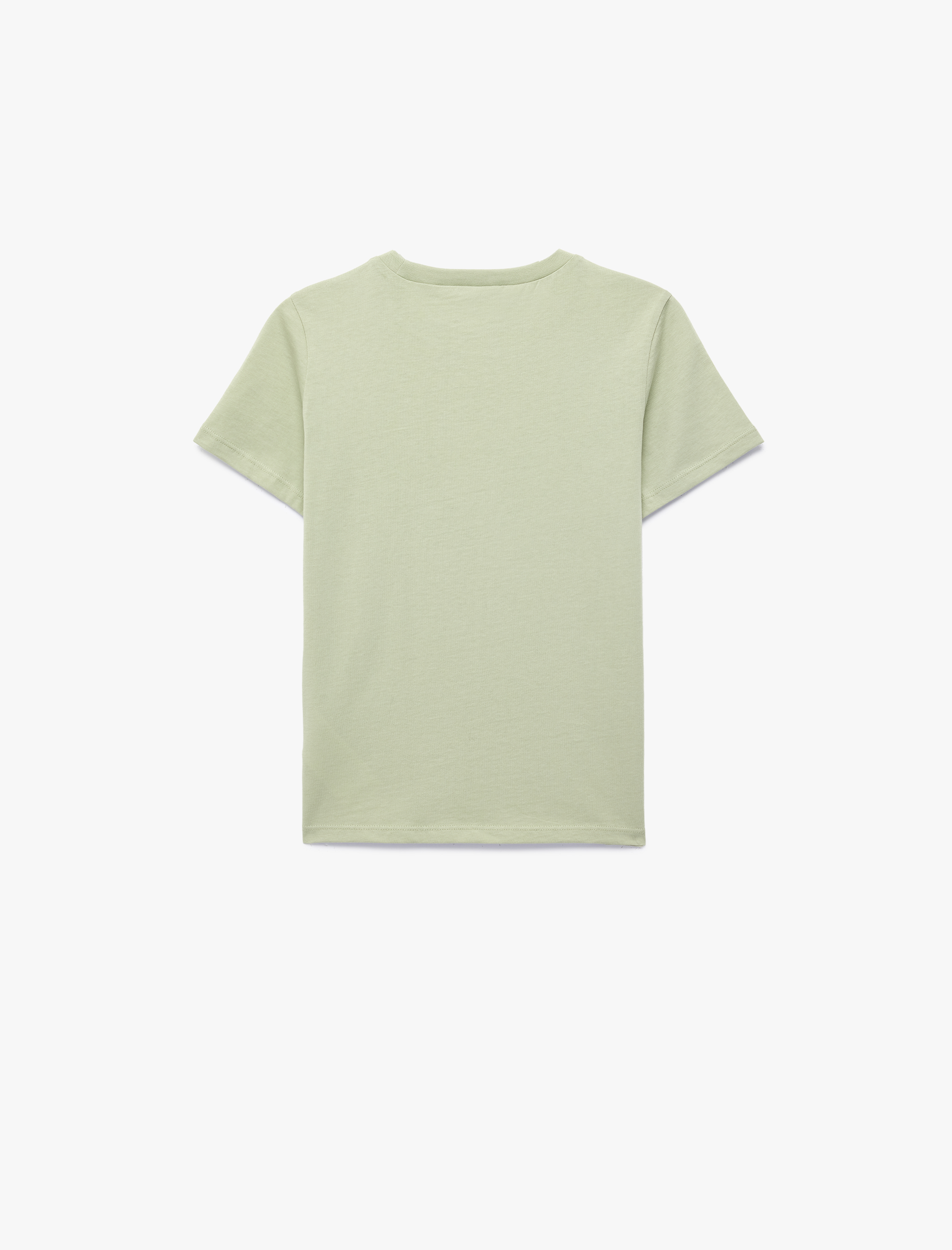  Erkek Çocuk Pamuklu Baskı Detaylı Kısa Kollu Bisiklet Yaka Tişört