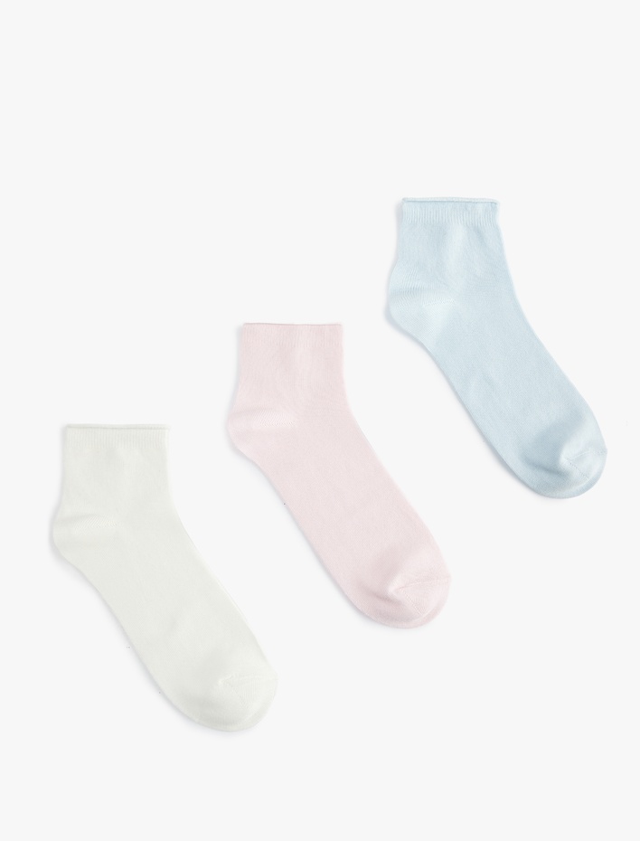 Kadın Çok Renkli Basic 3'lü Soket Çorap Seti