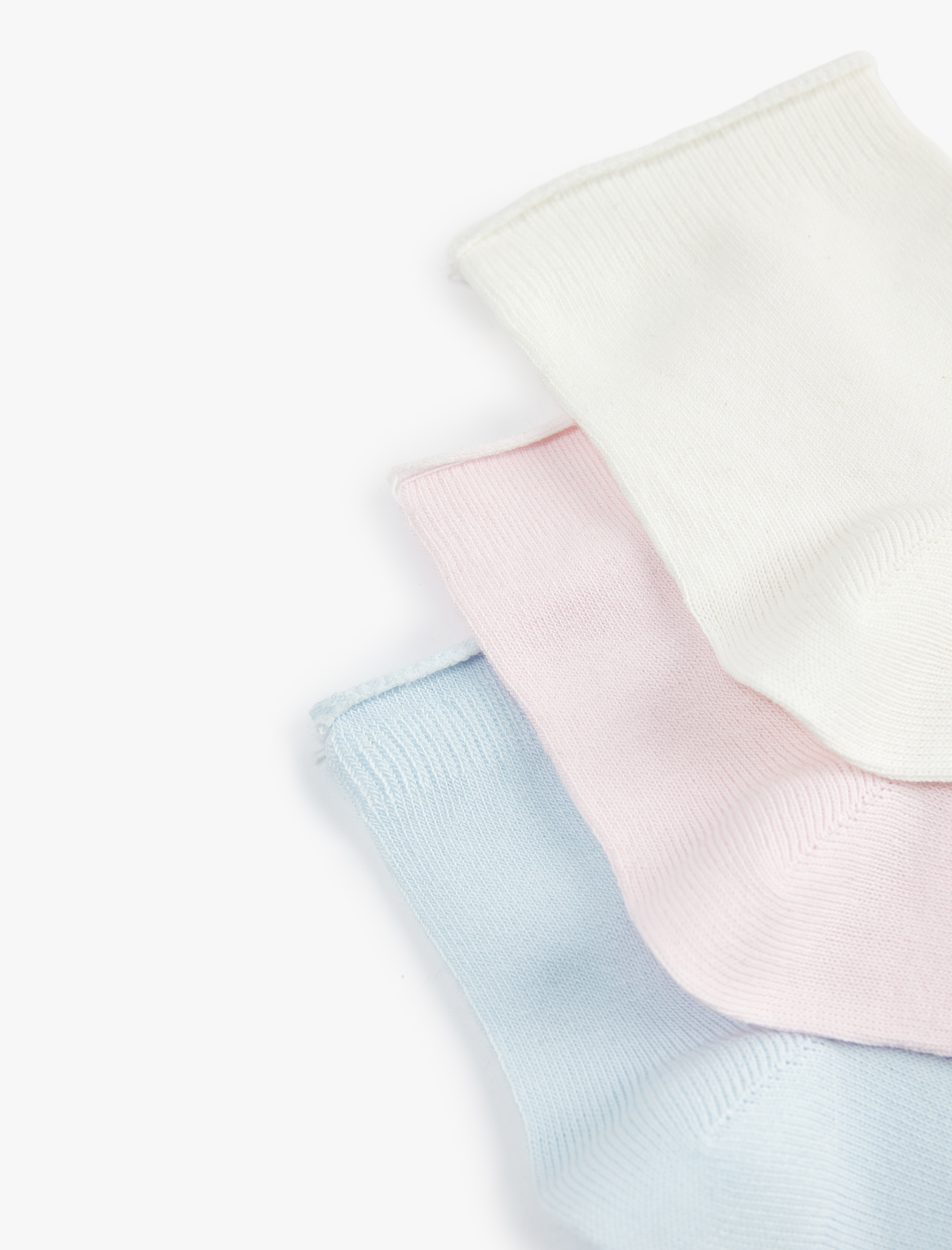  Kadın Çok Renkli Basic 3'lü Soket Çorap Seti