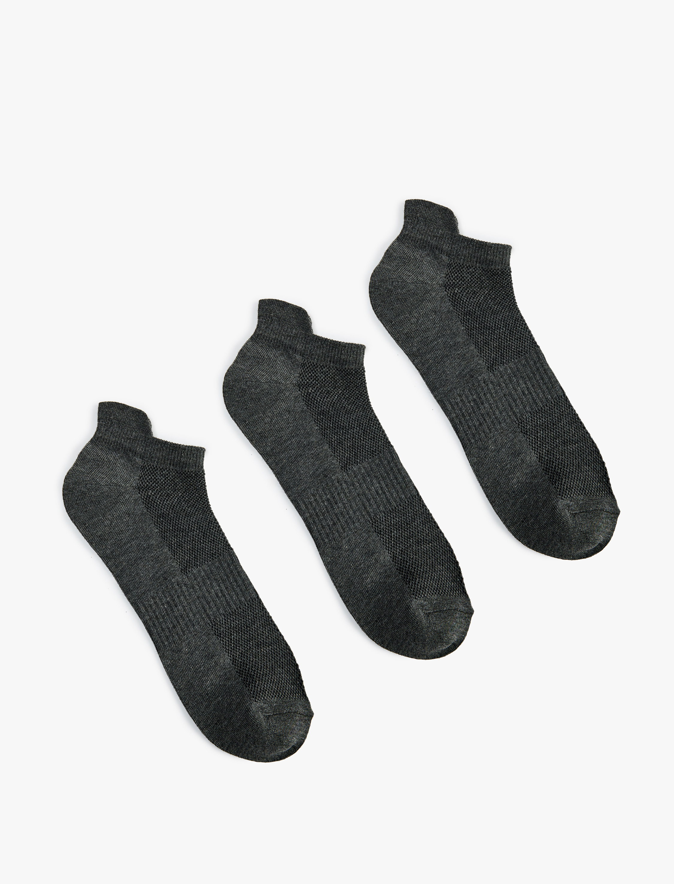  Erkek 3'lü Patik Spor Çorabı Seti