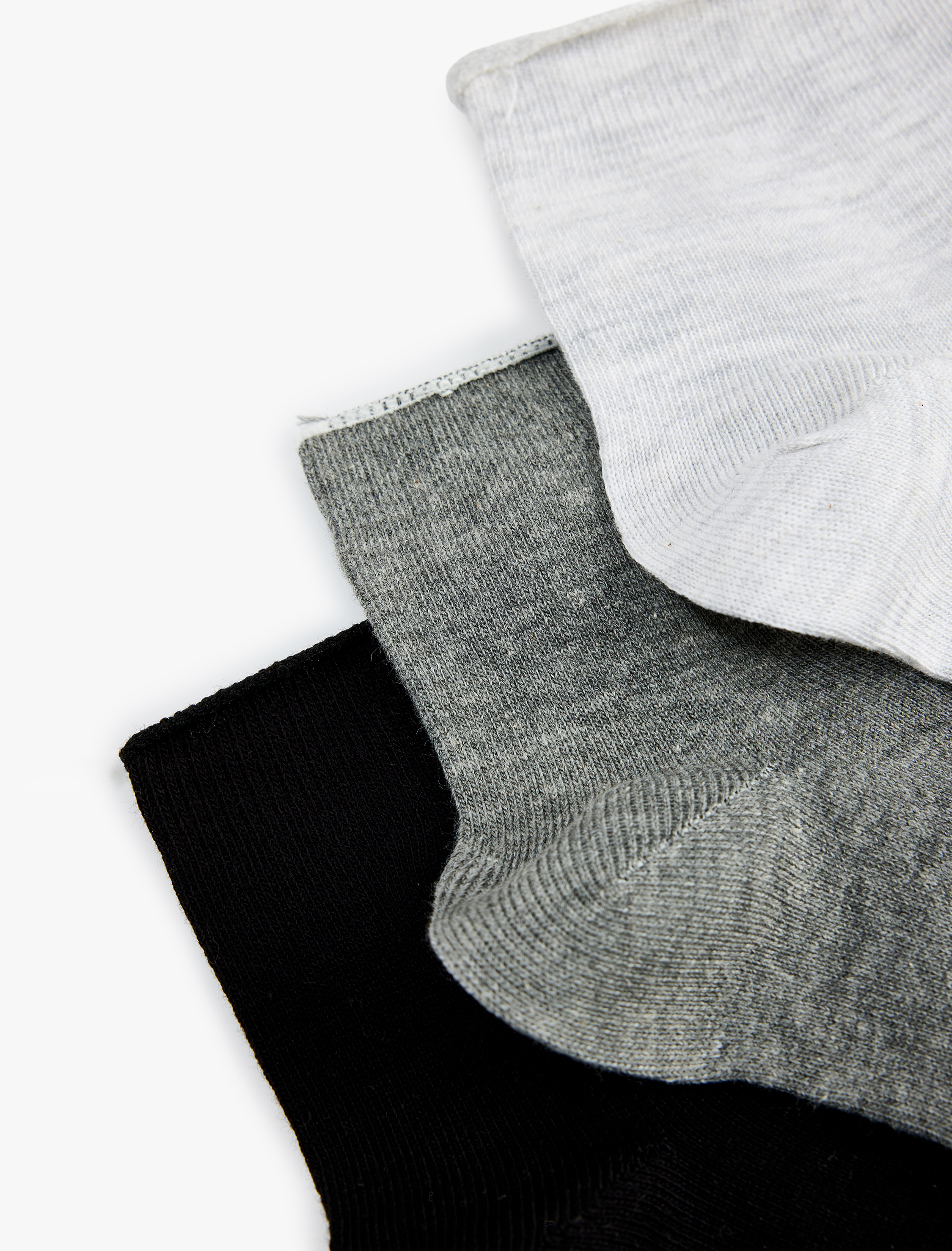  Kadın Çok Renkli Basic 3'lü Soket Çorap Seti