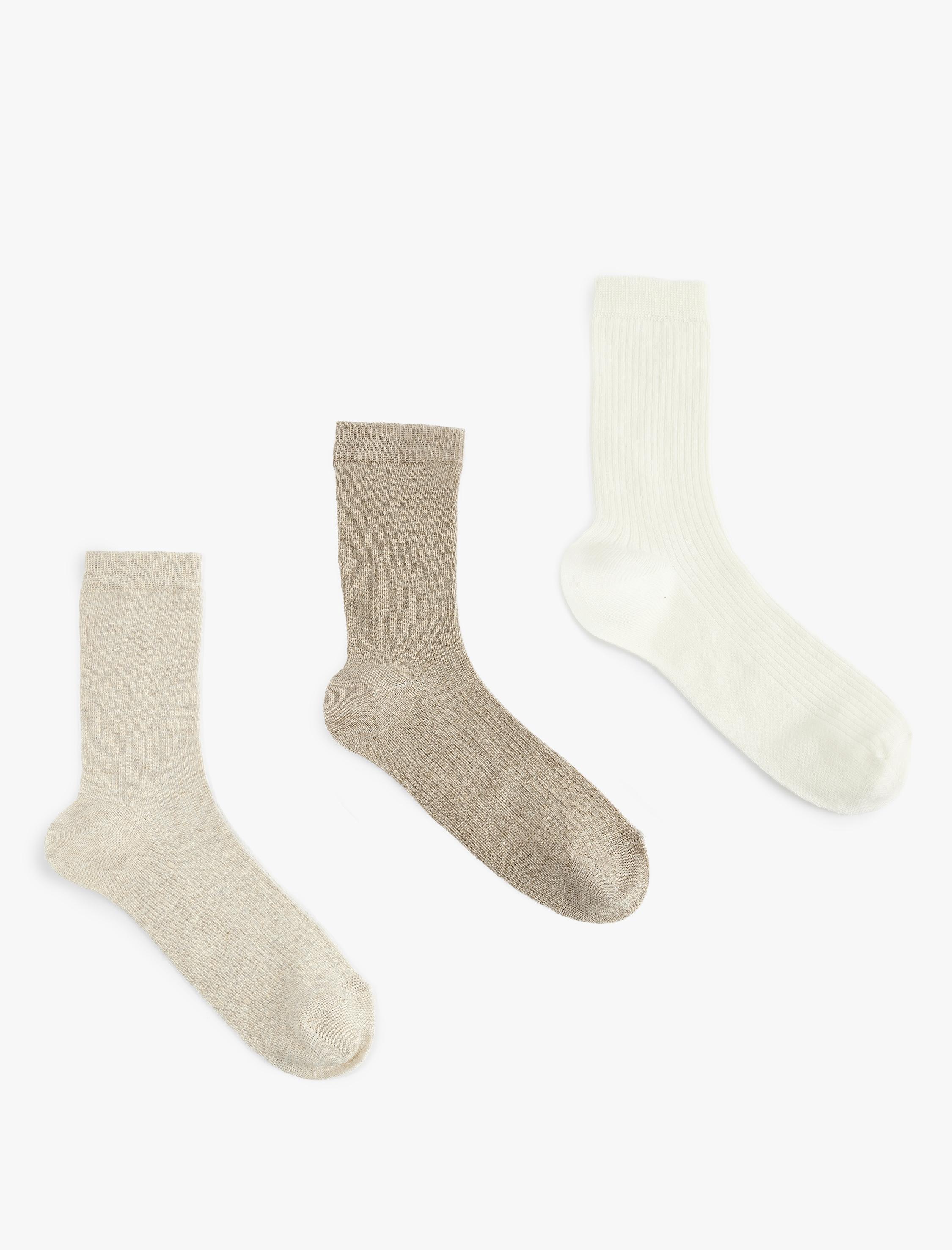  Kadın 3'lü Basic Soket Çorap Seti