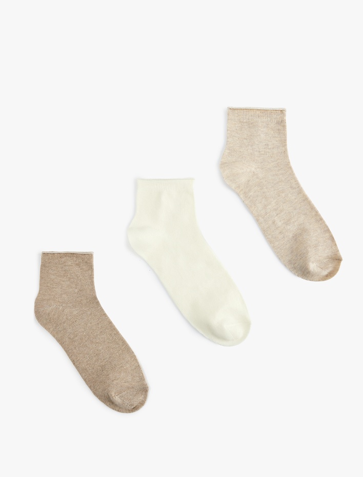 Kadın Çok Renkli Basic 3'lü Soket Çorap Seti