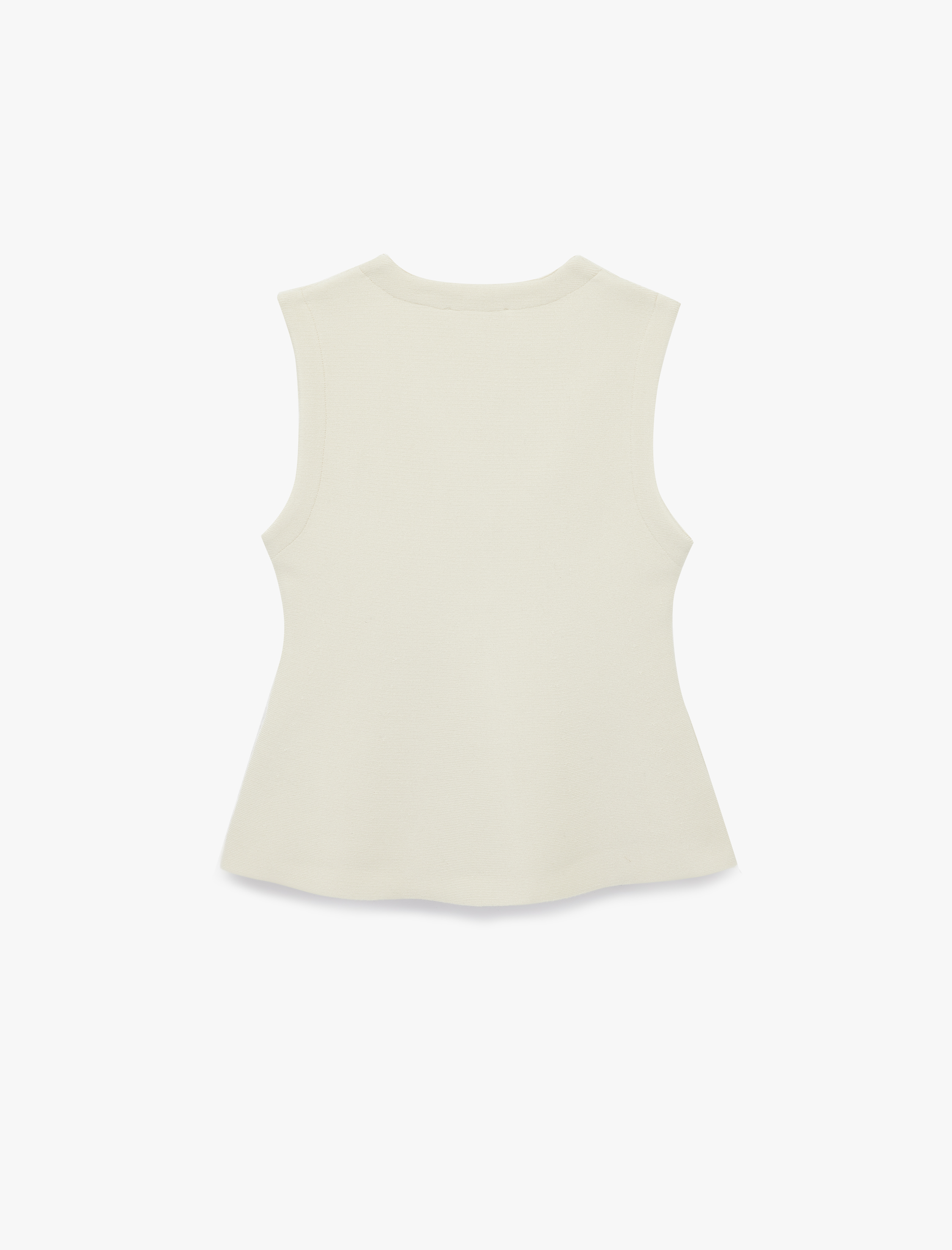   Mücevher Düğme Detaylı Peplum Kesim Triko Yelek