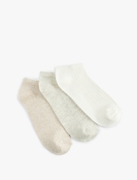 3'lü Pamuklu Patik Çorap Seti