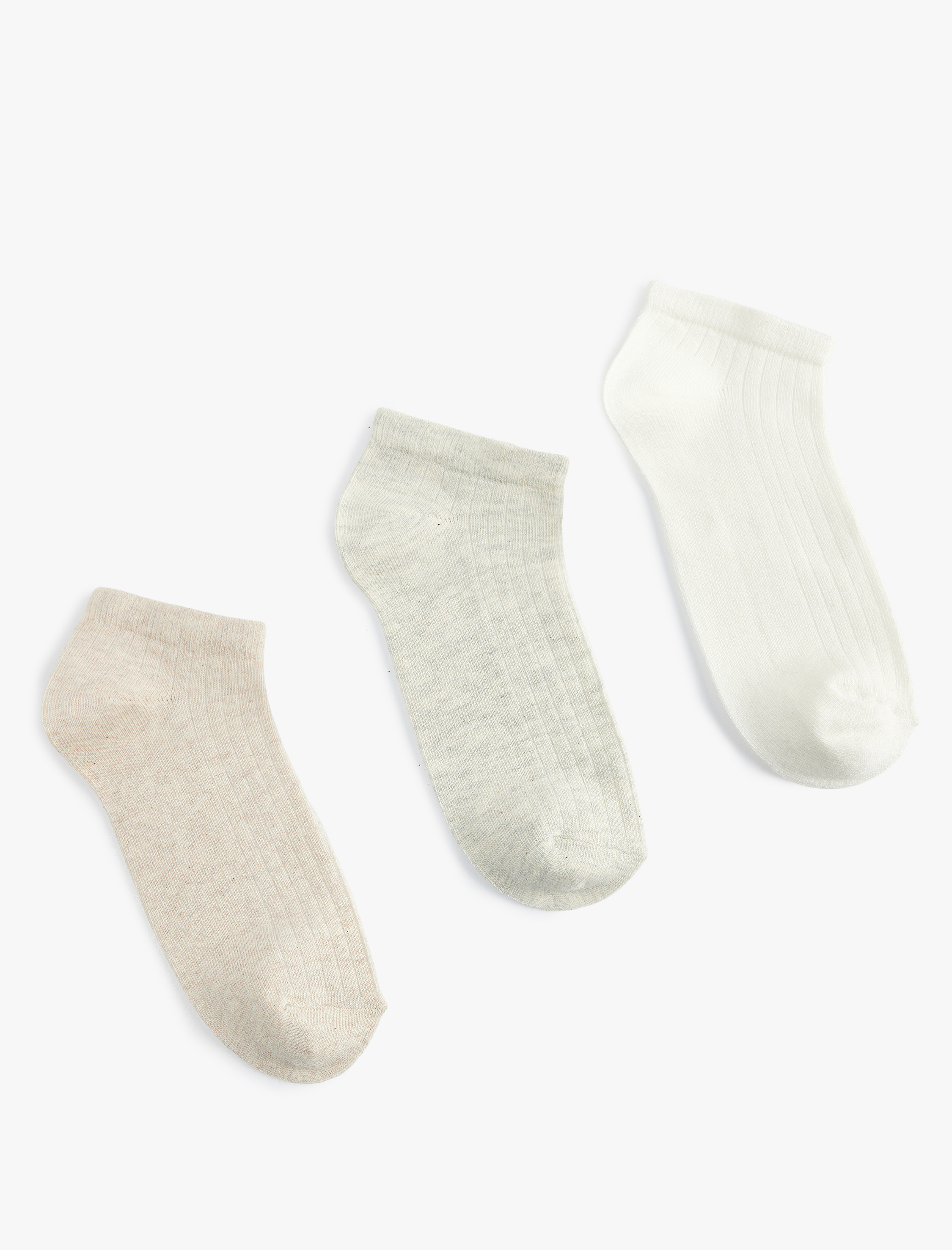  Kadın 3'lü Pamuklu Patik Çorap Seti