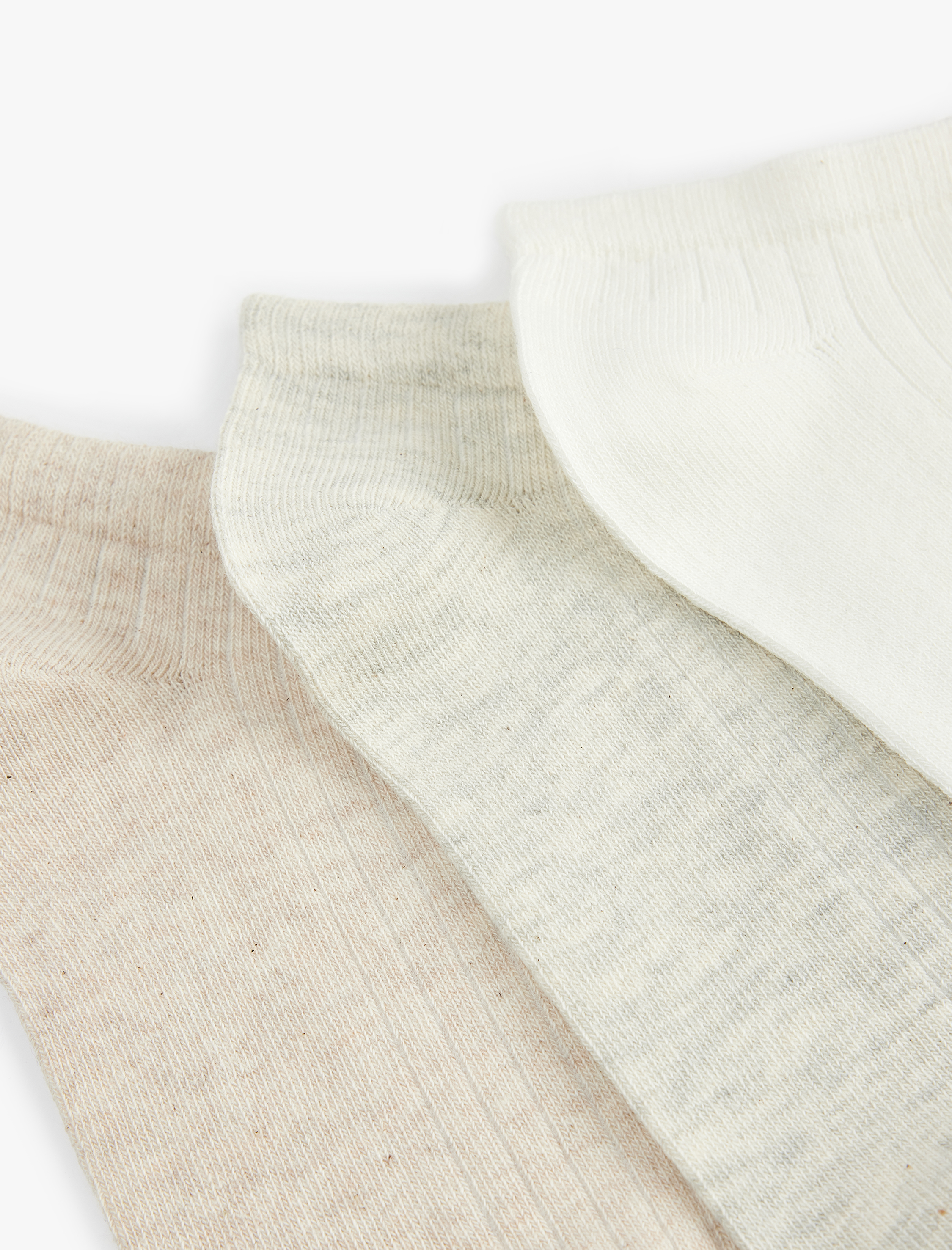  Kadın 3'lü Pamuklu Patik Çorap Seti