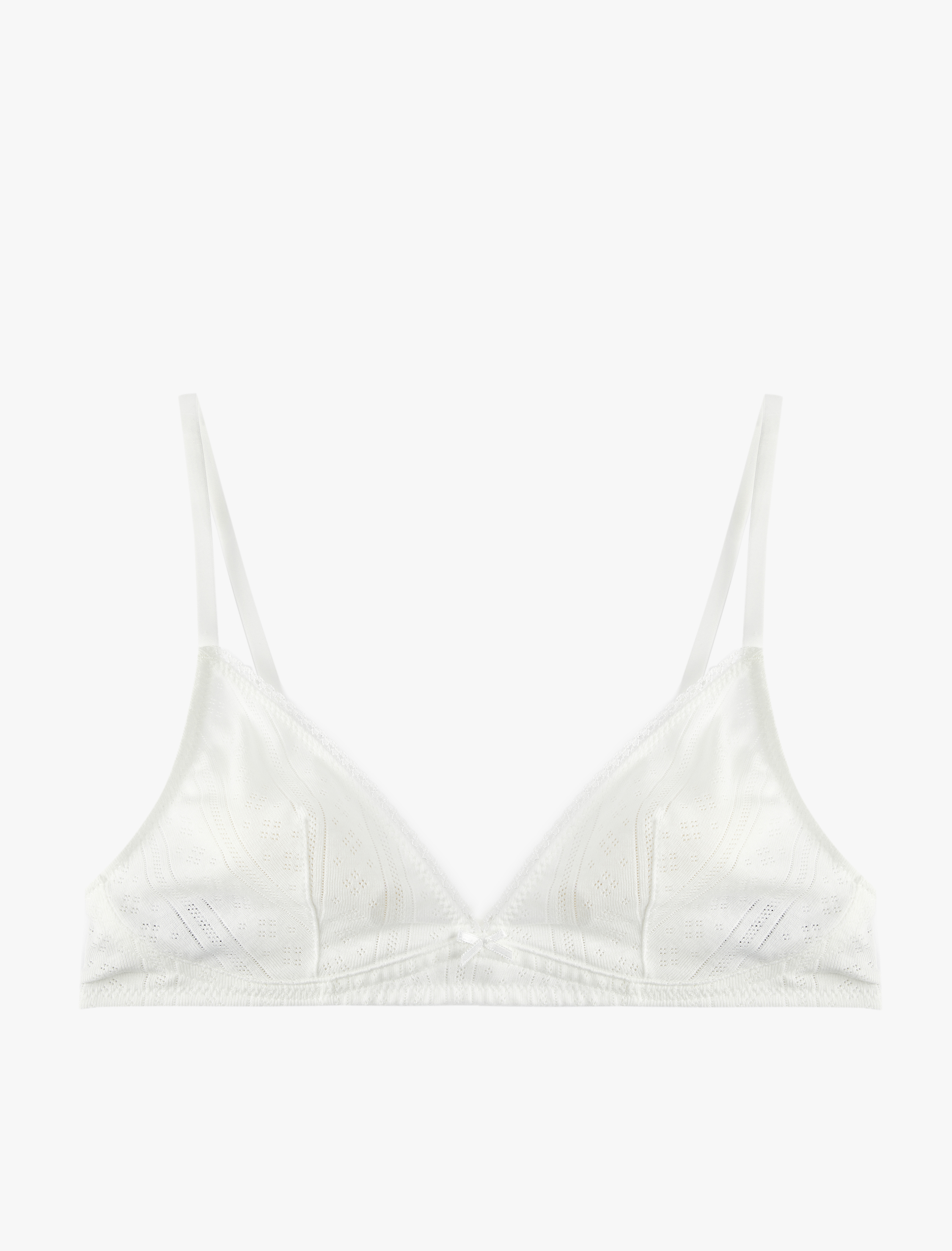   Kurdele Detaylı Balensiz Pamuklu Dolgusuz Soft Sütyen