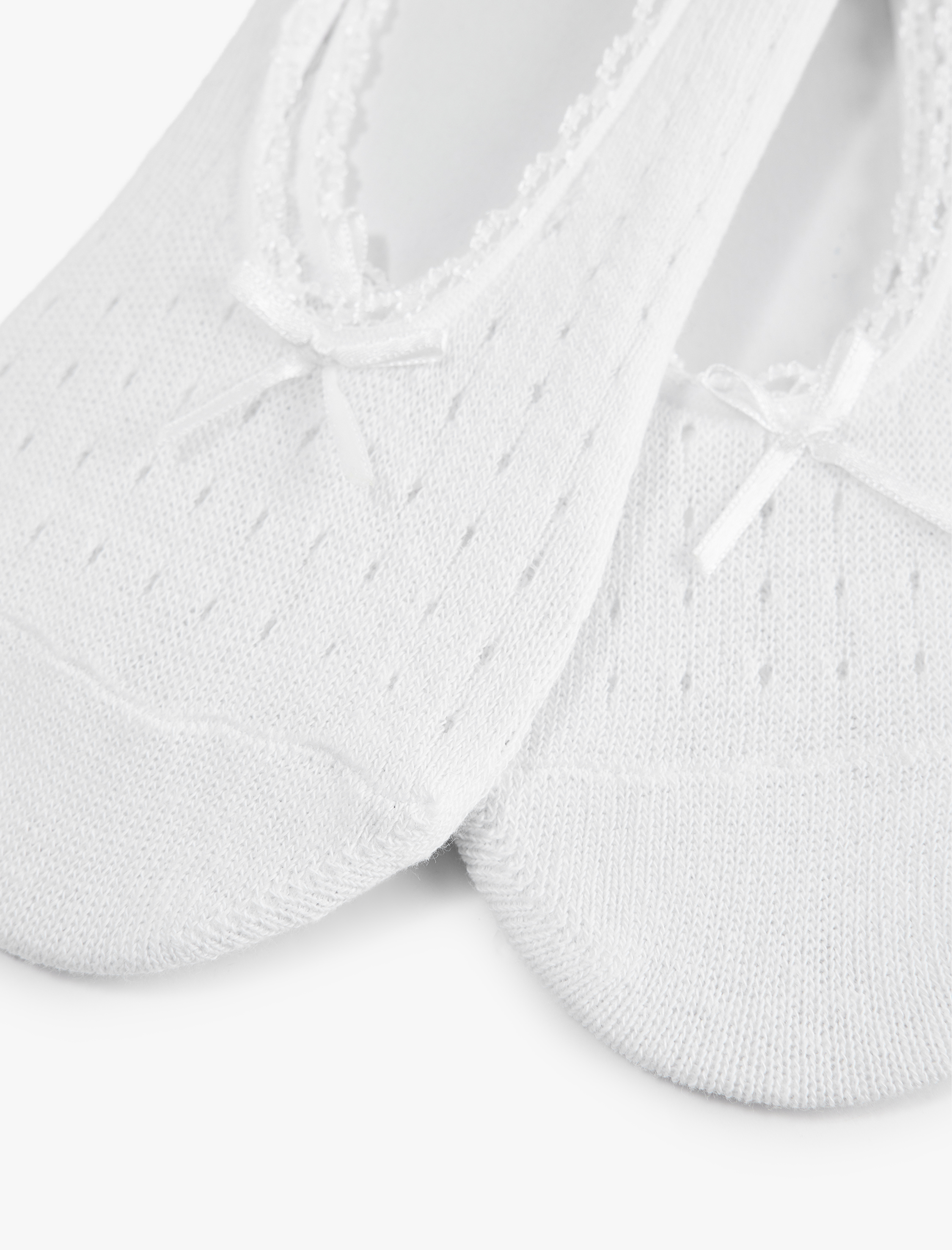  Kadın Dantel Detaylı Fiyonklu 2'li Spor Çorap Seti