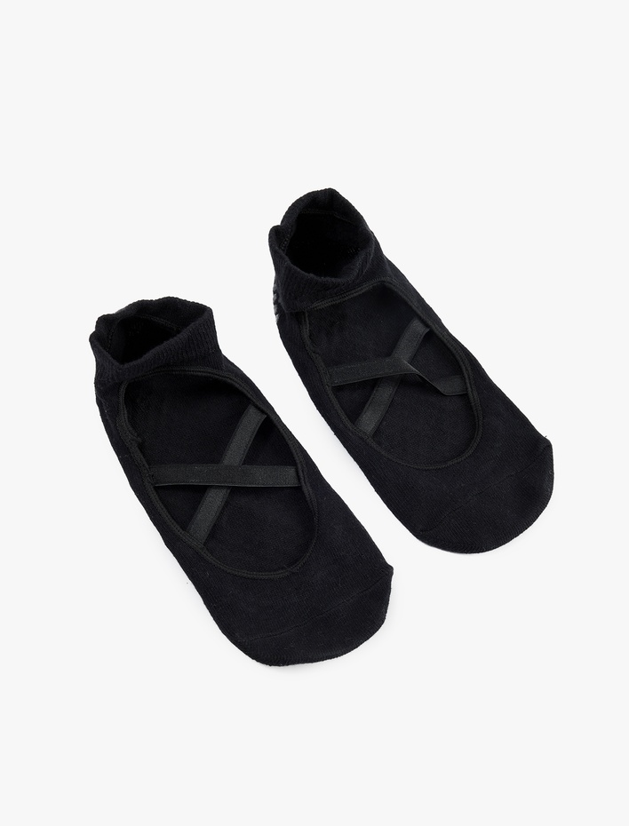 Kadın Lastikli Kaydırmaz Yoga Çorabı