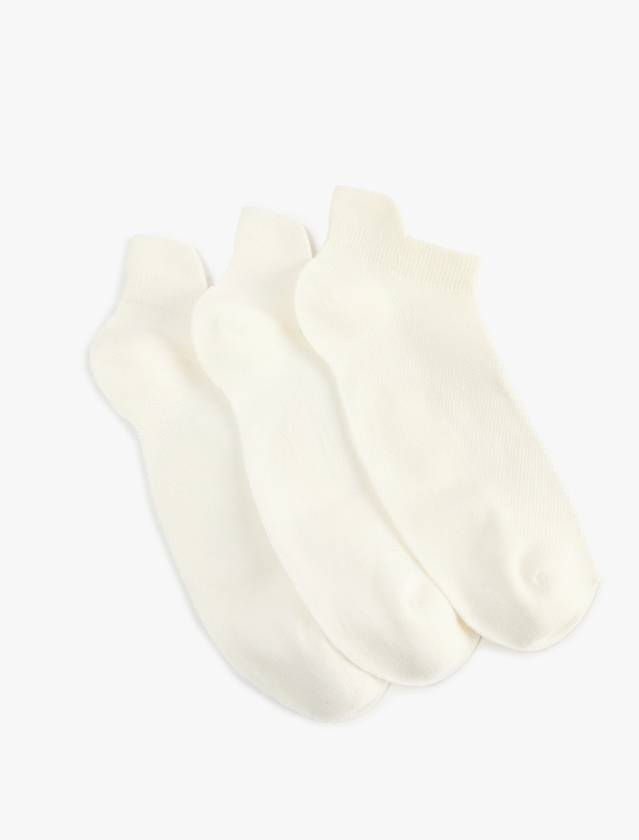 Erkek 3'lü Basic Pamuklu Patik Spor Çorabı Seti