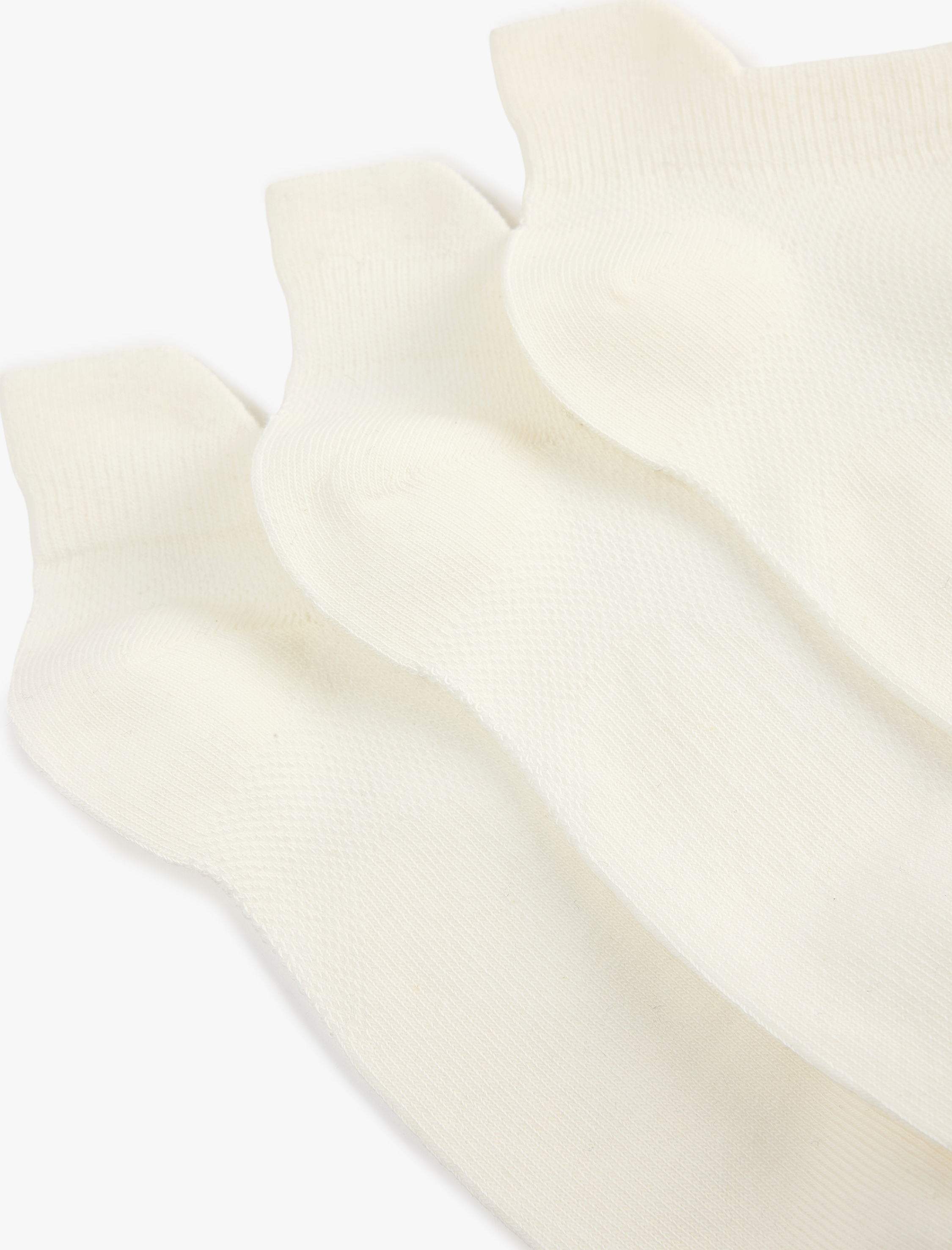  Erkek 3'lü Basic Pamuklu Patik Spor Çorabı Seti