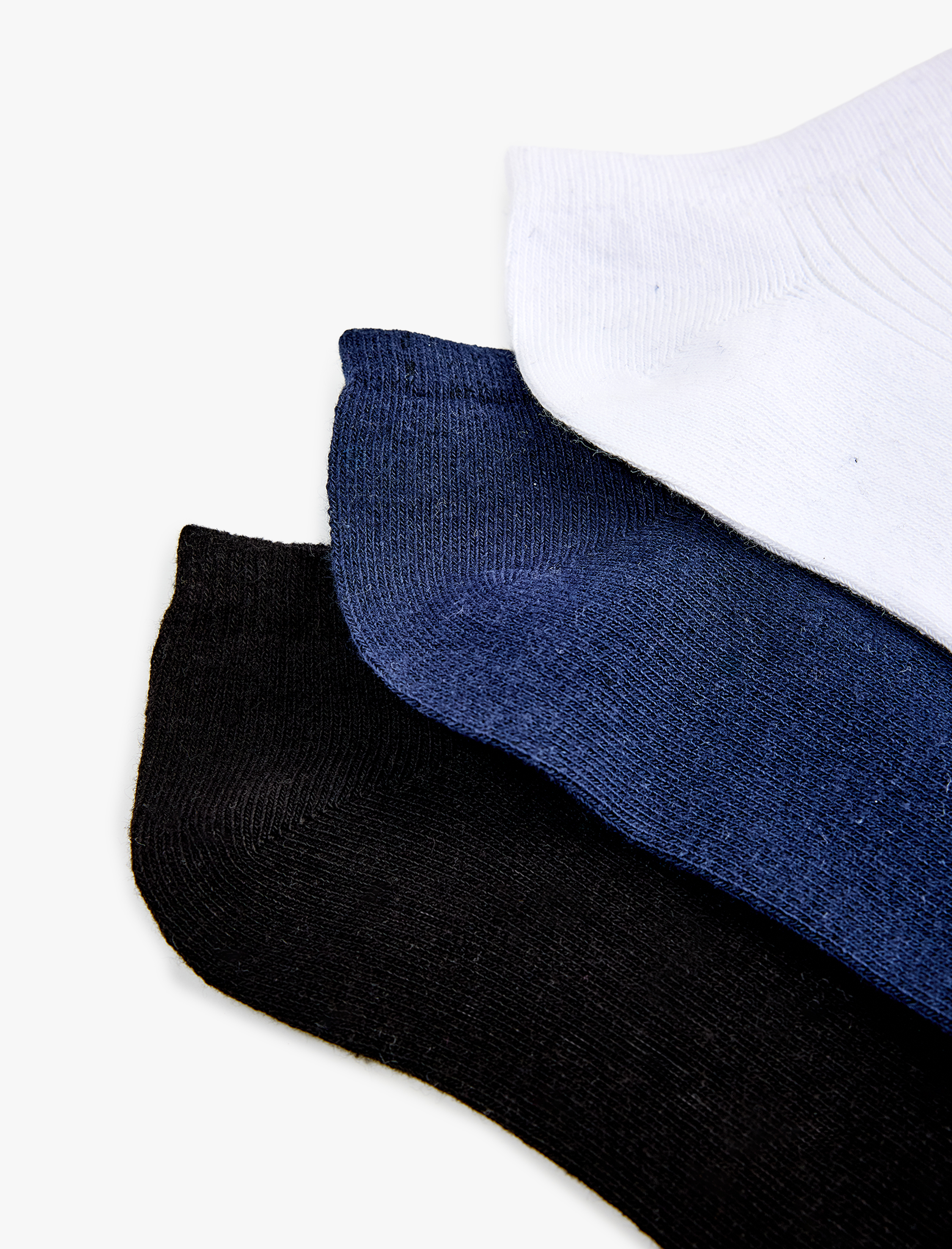  Erkek Çok Renkli Pamuklu 3'lü Patik Çorap Seti