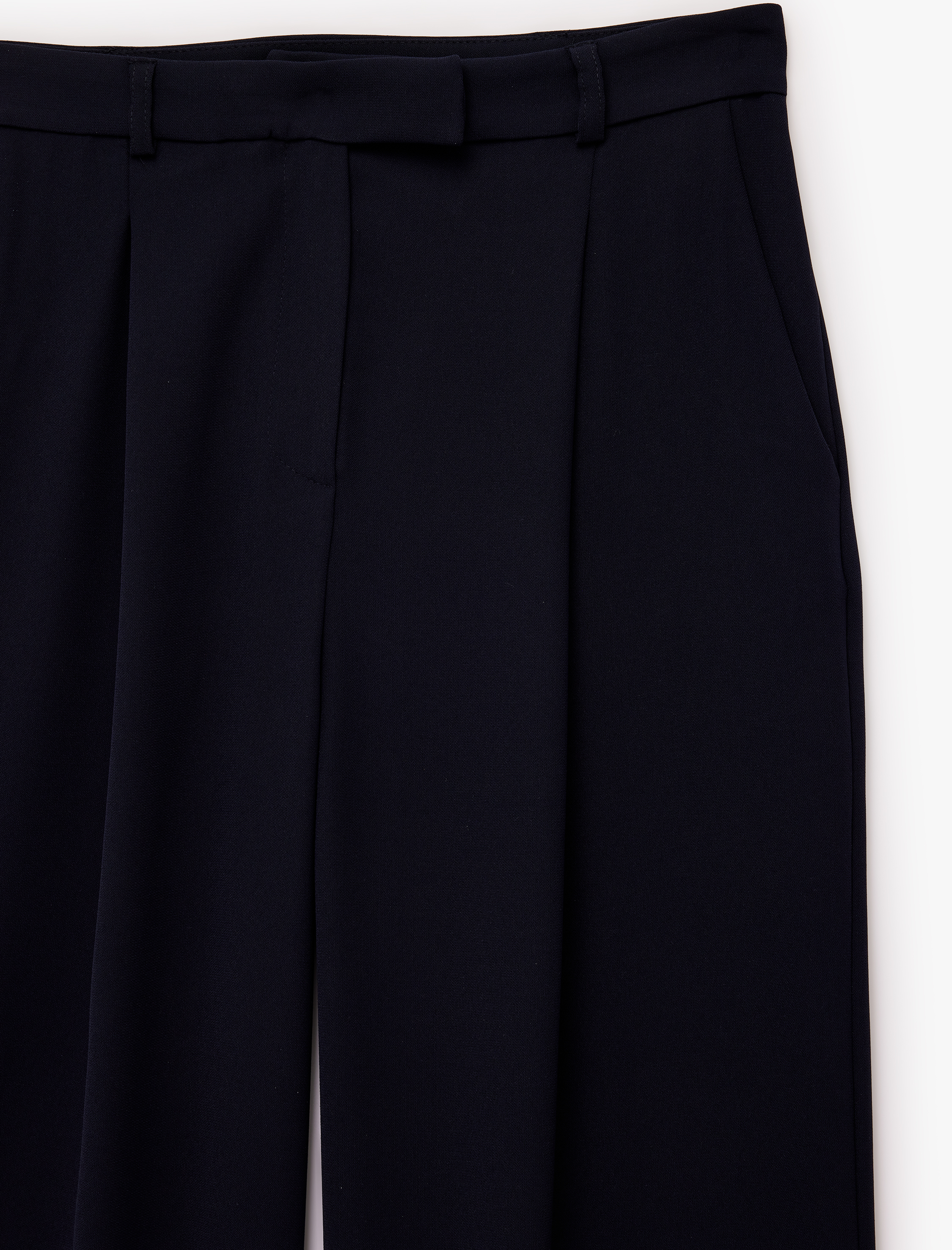   Krep Palazzo Yüksek Bel Kumaş Pantolon