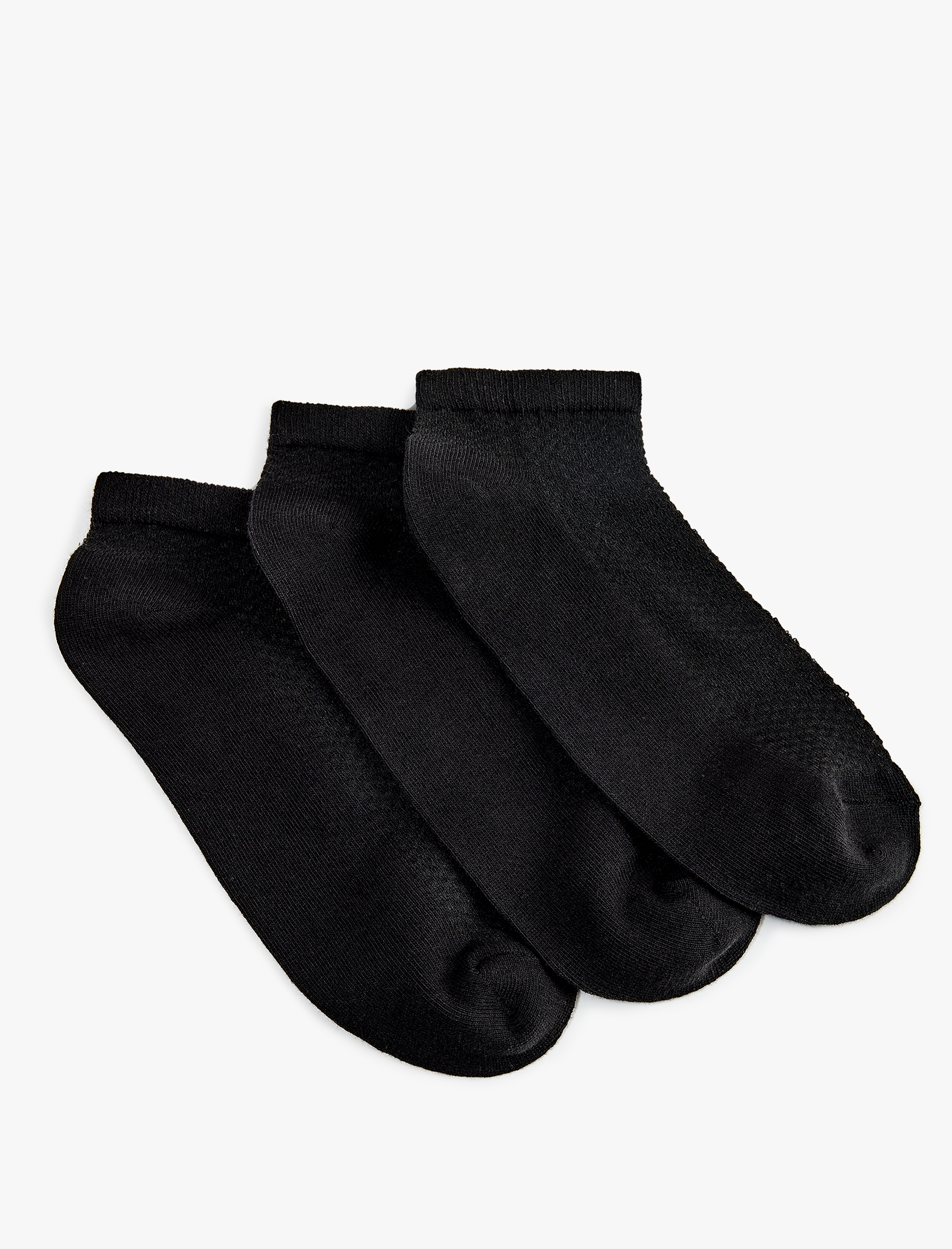  Erkek 3'lü Basic Pamuklu Patik Çorap Seti